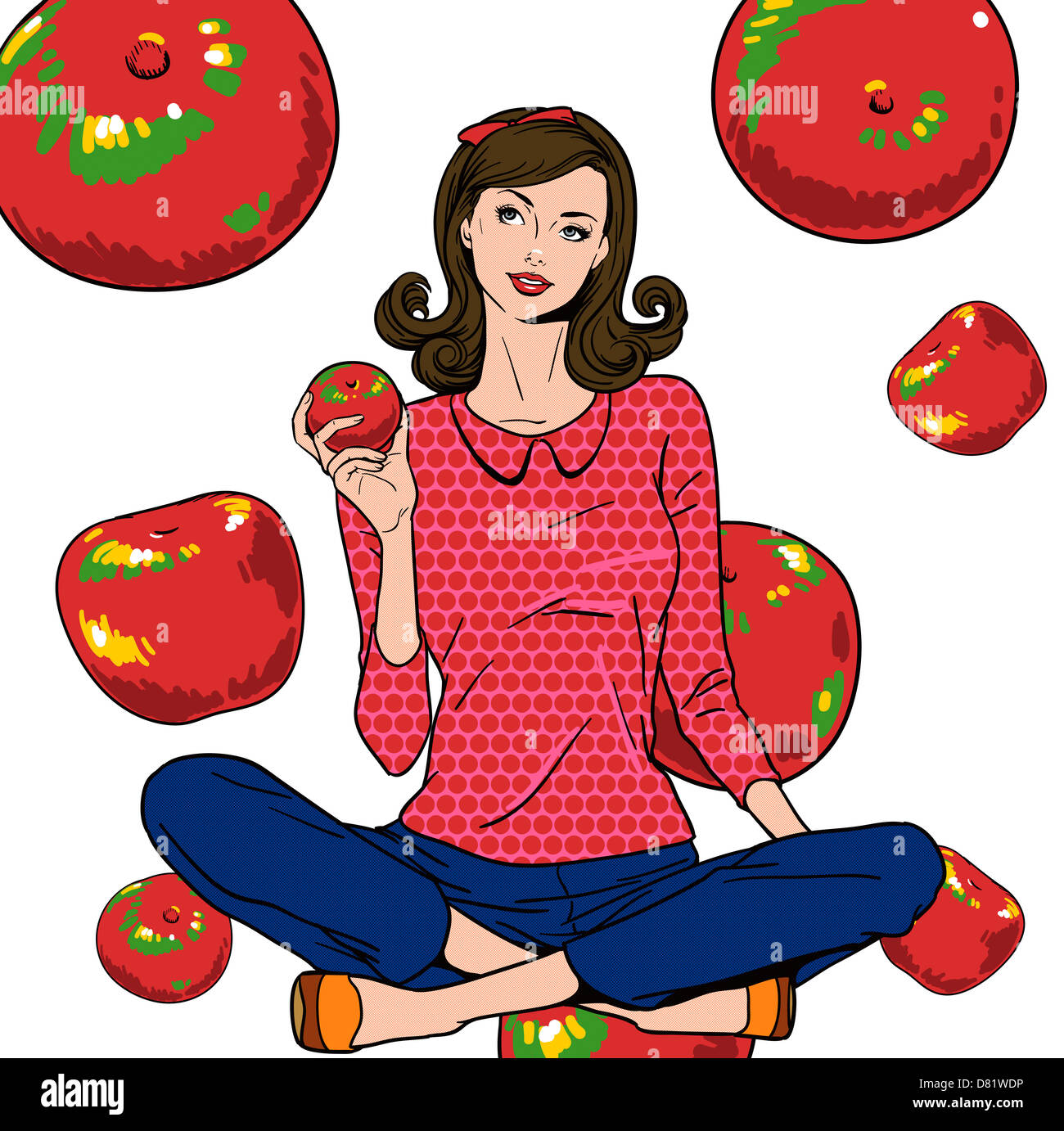 An illustration in the style of pop art. Stock Photo