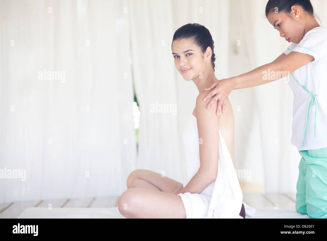 young woman sptreatment. Stock Photo