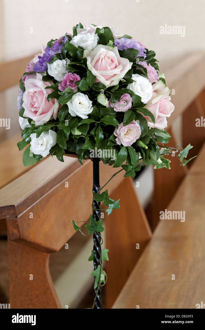 Flower Arrangement In Church Stock Photos Flower Arrangement In