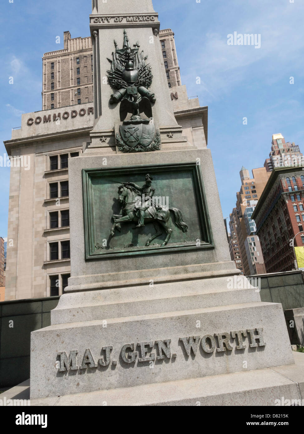 General Worth monument, Fifth Avenue and 25th Street, NYC Stock Photo