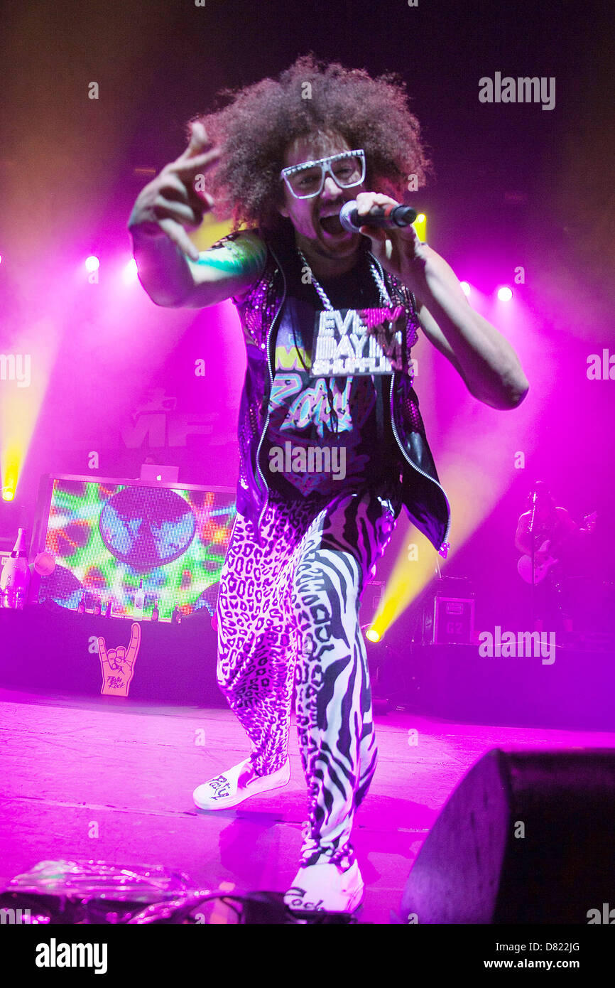 Skyblu aka Skyler Husten Gordy from LMFAO performing live in concert at the Olympia Paris, France - 29.02.12 Stock Photo
