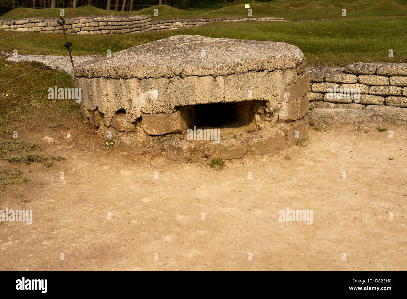 Pill Box Vimy Ridge, France.  World War One Battle, WW1, Stock Photo