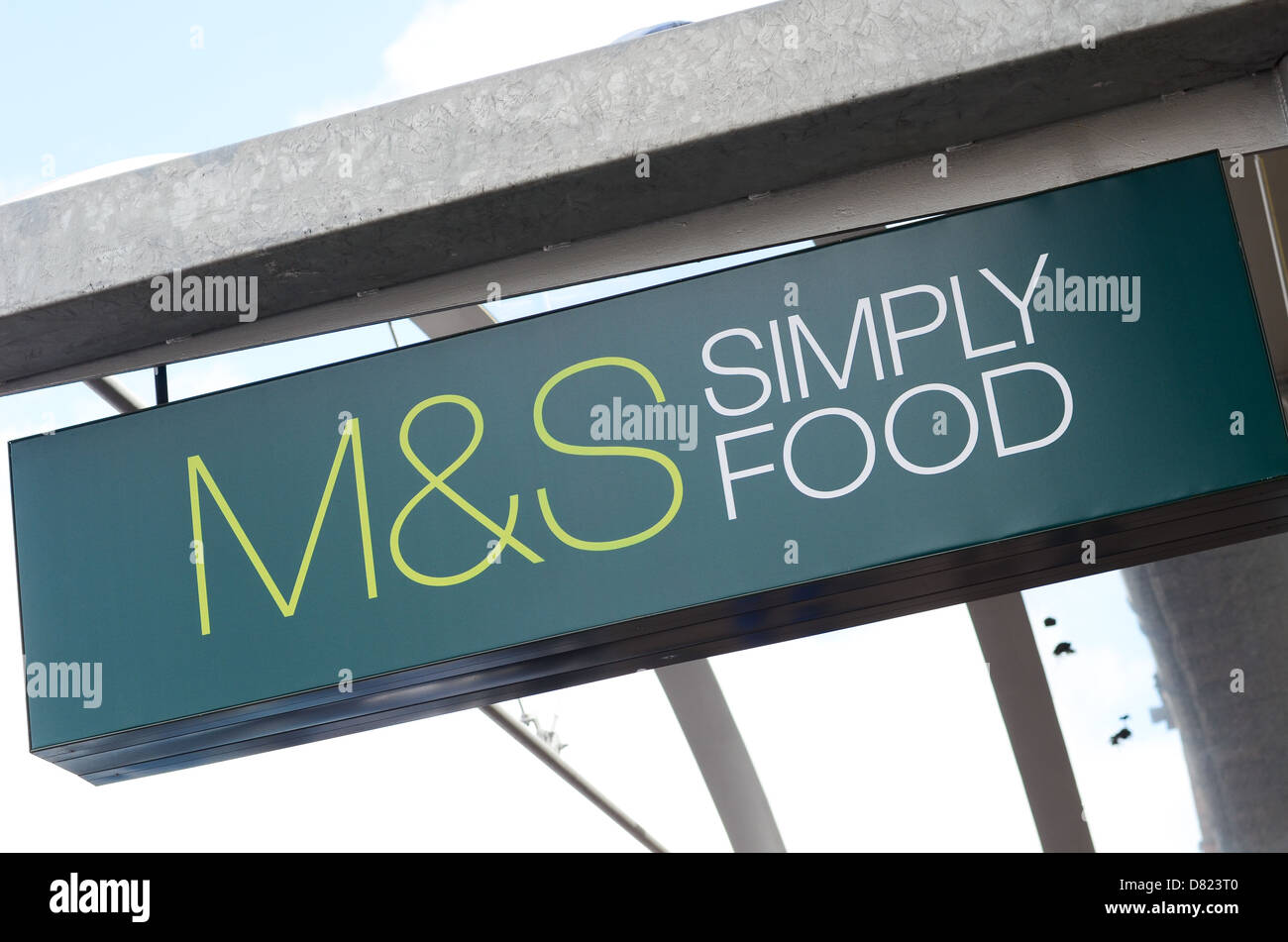 A Marks & Spencer sign. Stock Photo