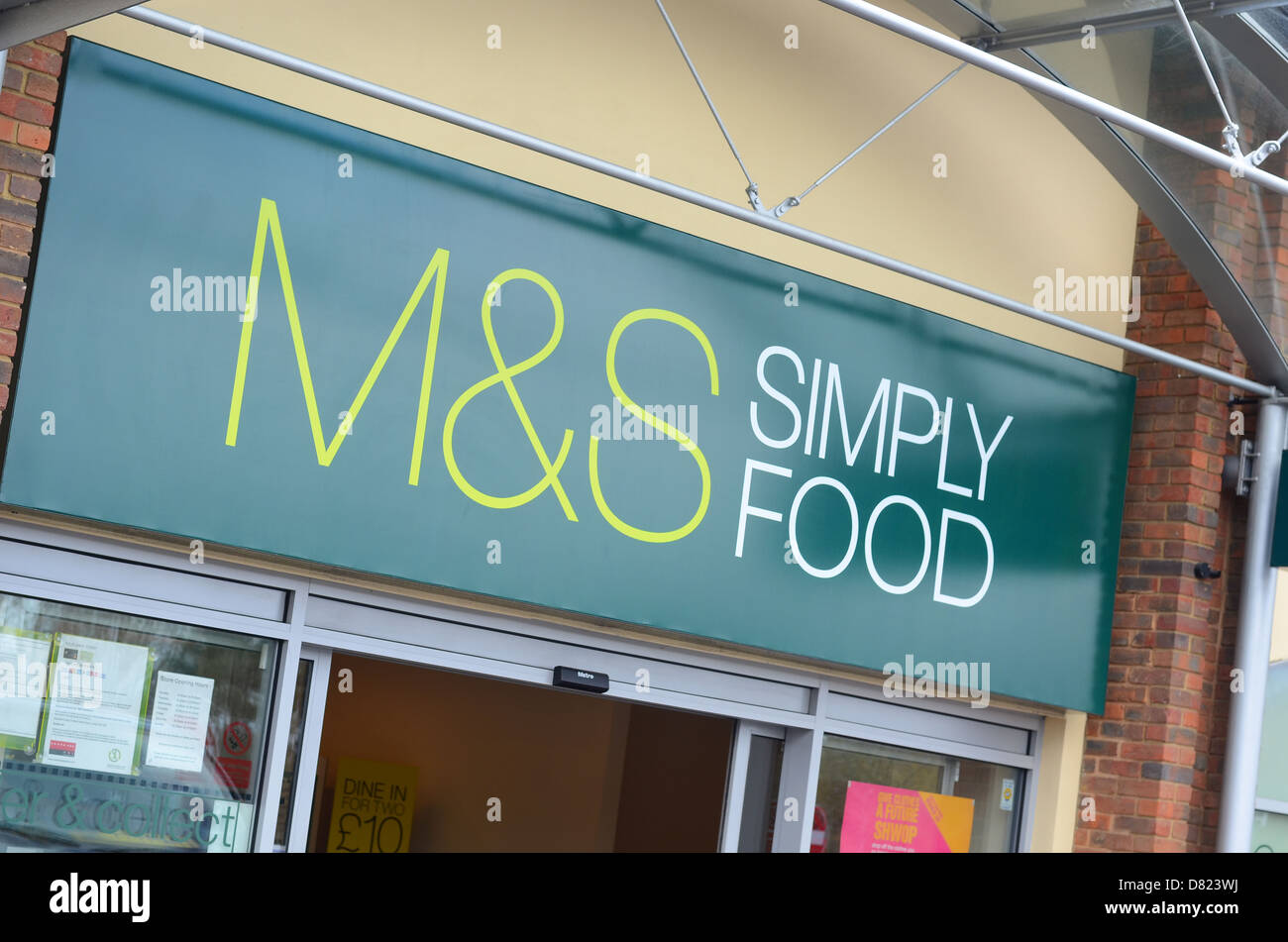 A Marks & Spencer sign. Stock Photo