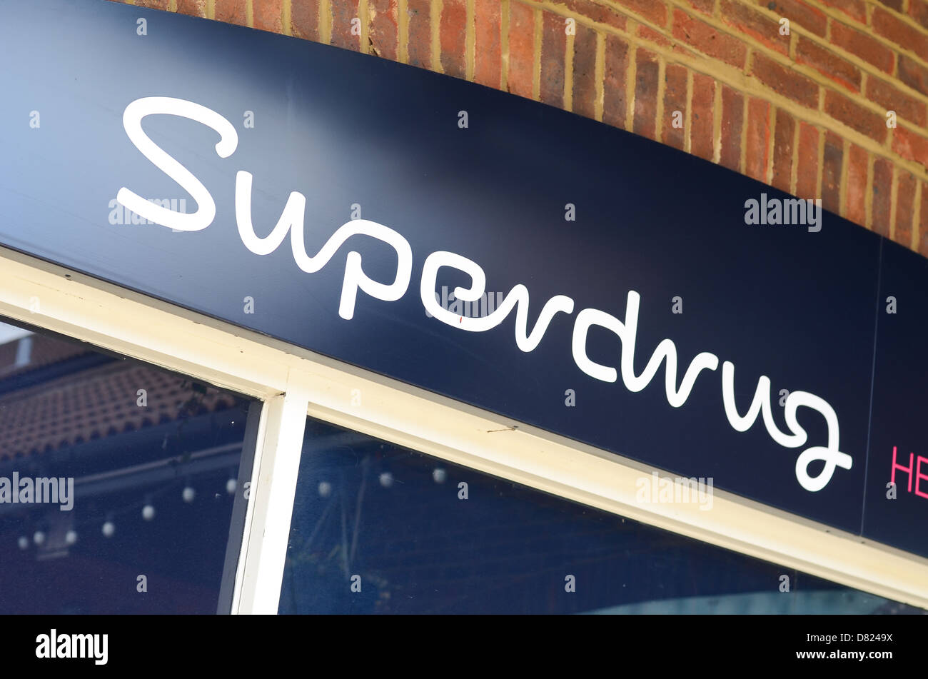 Superdrug, a British health and beauty retailer. Stock Photo