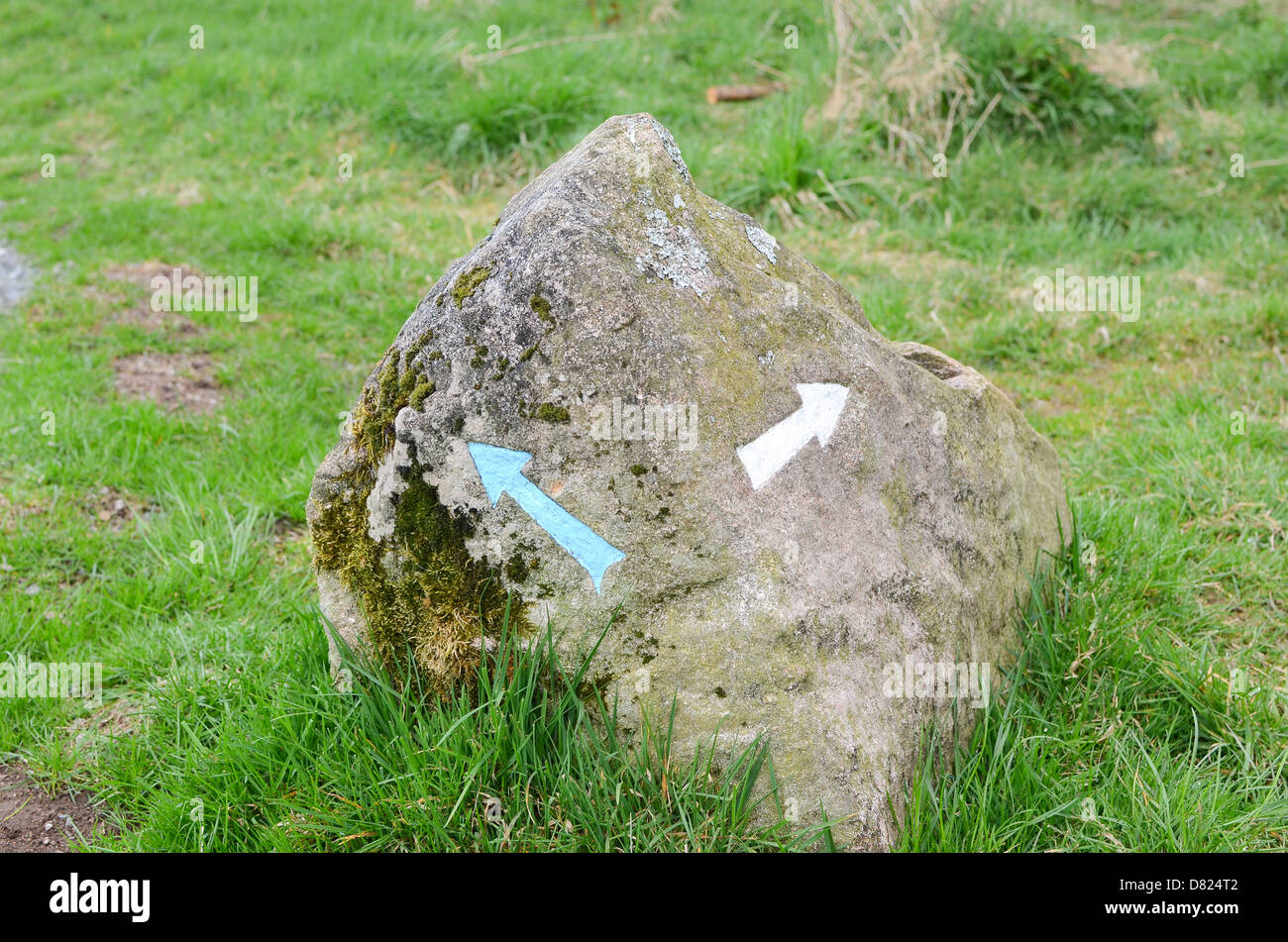 Two arrows pointing in the opposite direction. Stock Photo