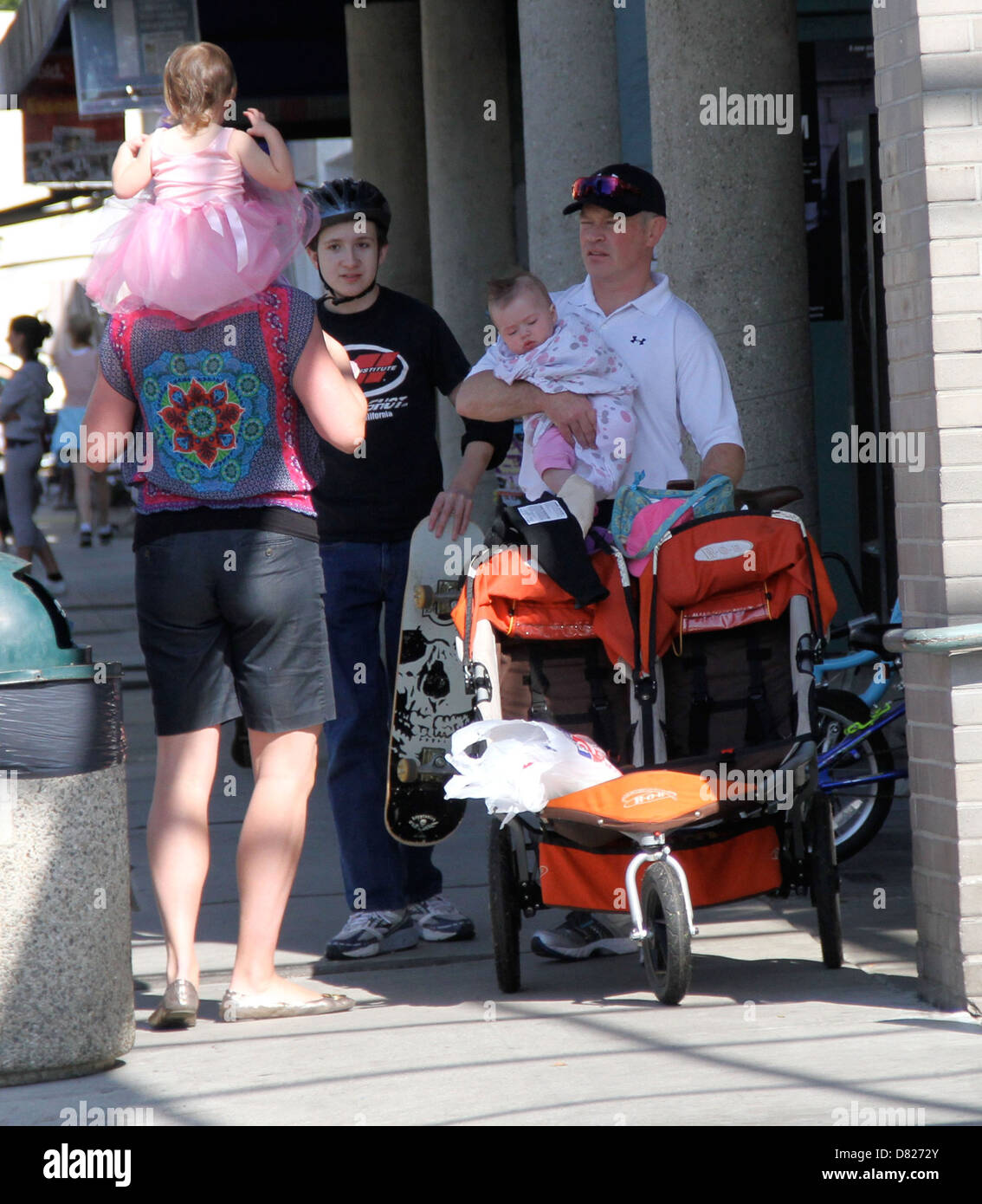 Neal McDonough and his family shopping at Rite Aid Los Angeles