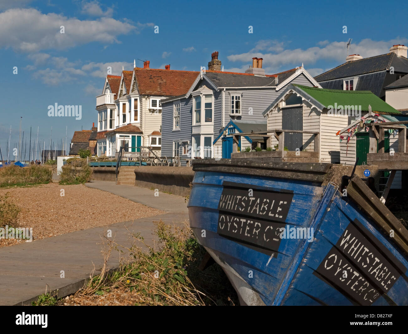 Whitstable Seafront facing Whitstable Bay, Kent, England Stock Photo