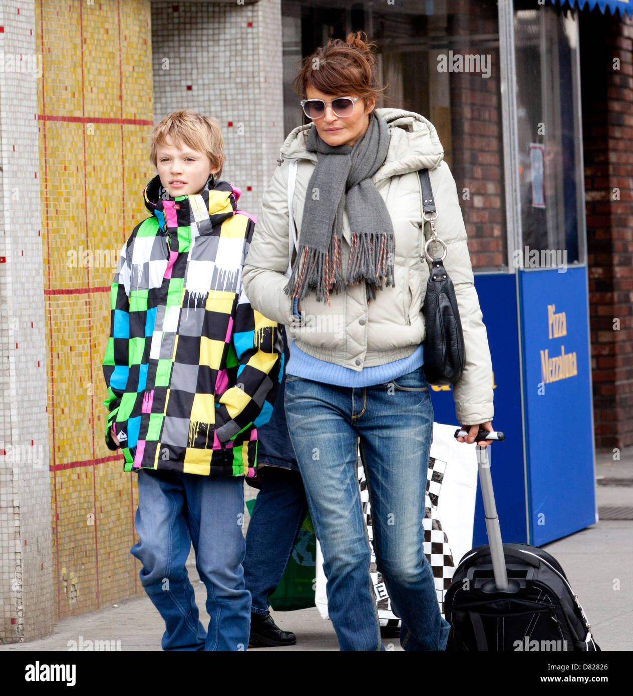 Mingus Lucien Reedus And His Mother Helena Christensen Out And About In Greenwich Village New York City Usa 18 02 12 Stock Photo Alamy