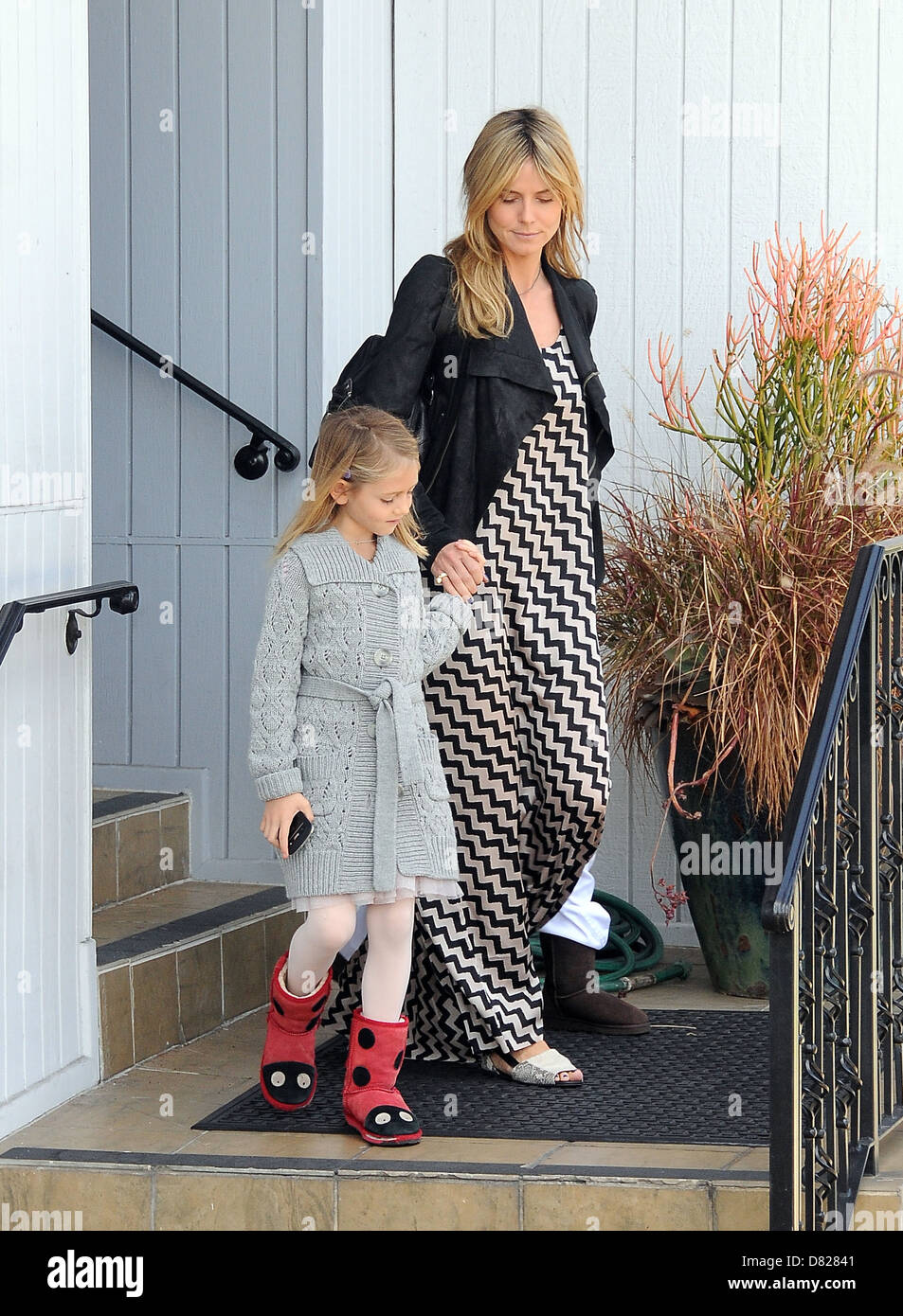 Heidi Klum leaving a Karate class with her daughter Leni Samuel in ...