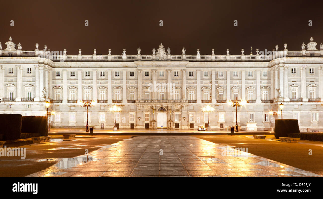 MADRID - MARCH 10: North facade of Palacio Real or Royal palace Stock Photo