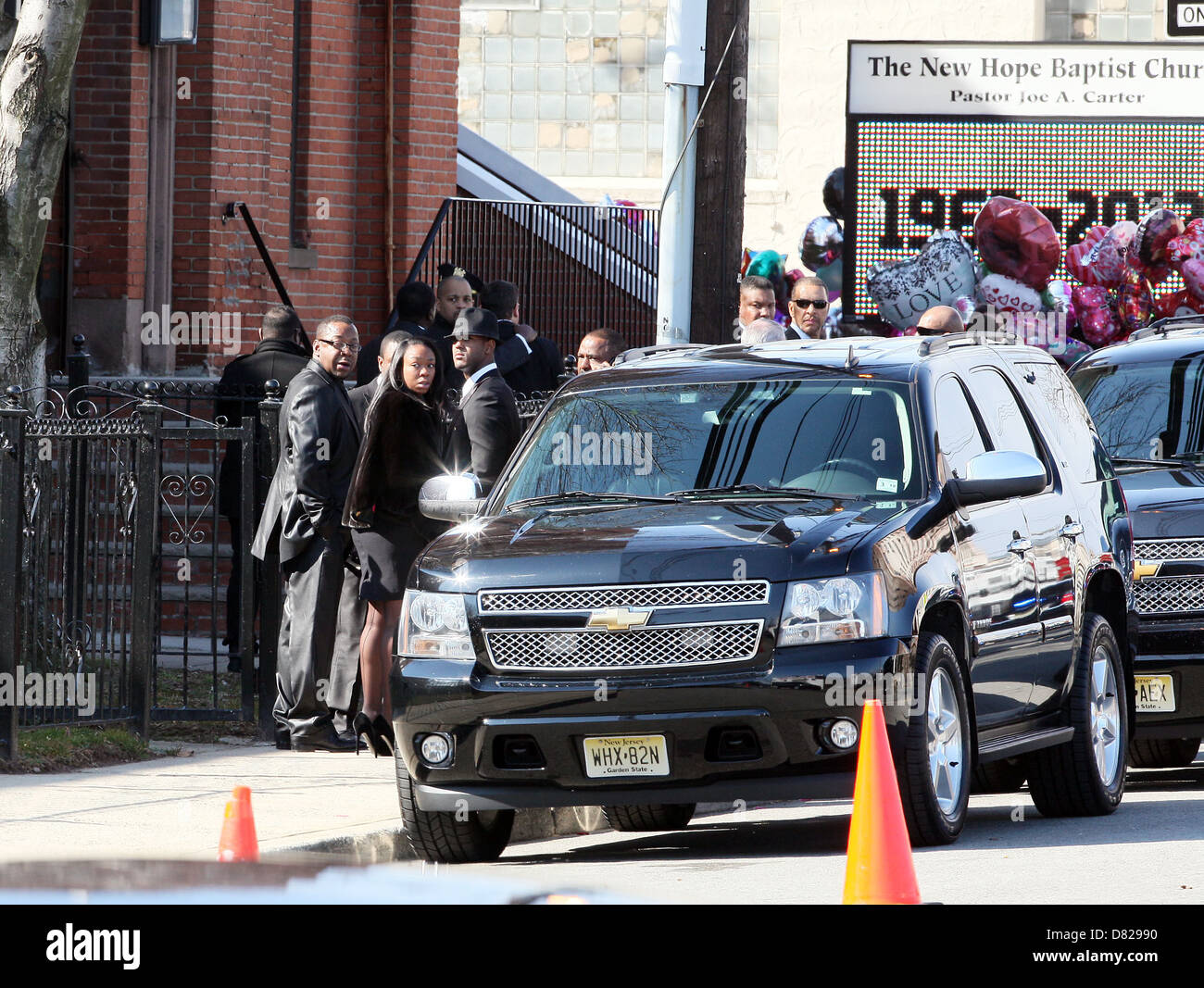Bobby Brown attends The funeral of Whitney Houston at the New Hope
