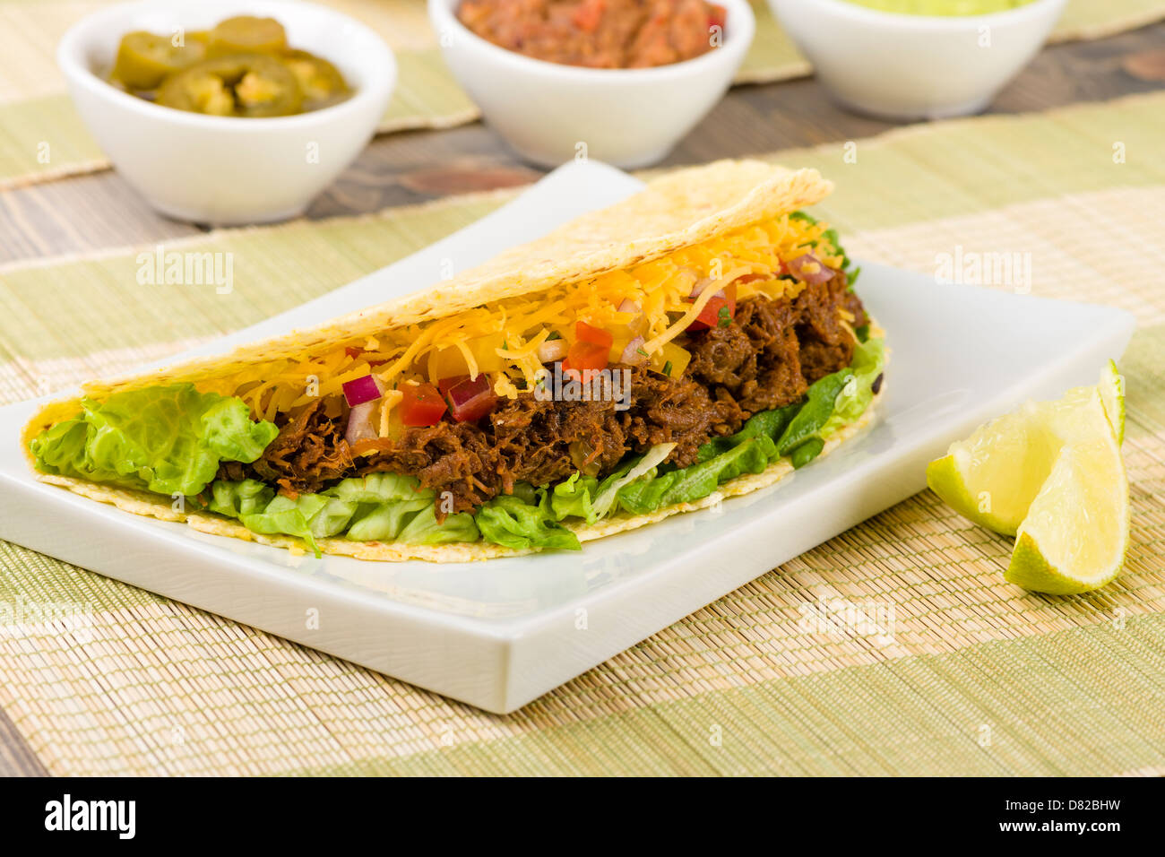 Mexican tacos ground beef hires stock photography and images Alamy