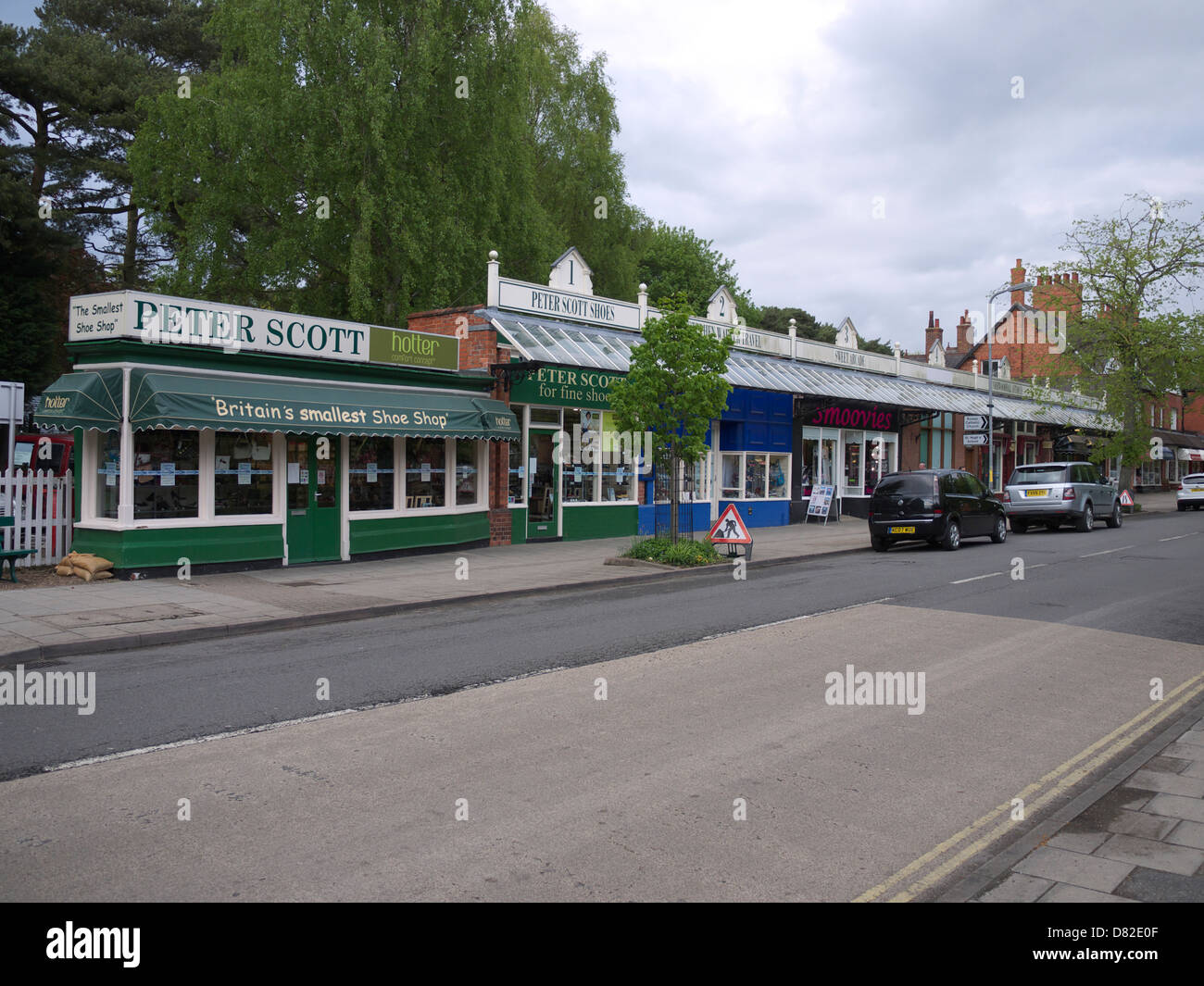 shops on the high street Woodhall Spa Lincolnshire Stock Photo