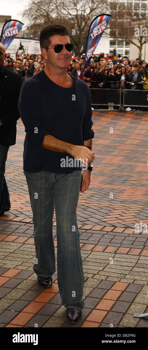 Simon Cowell Judges arrive at the auditions for 'Britain's Got Talent