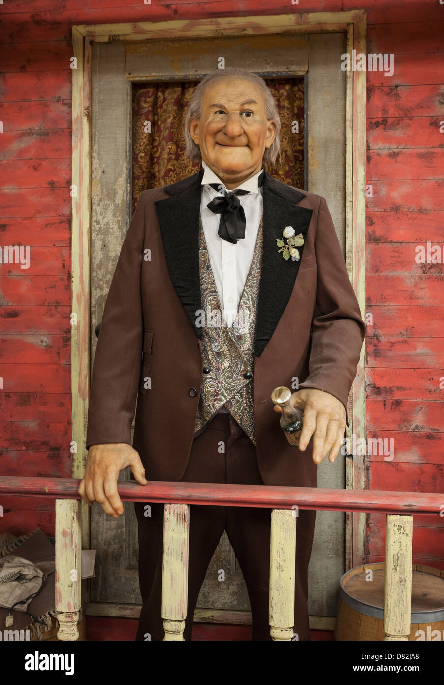 Figure inside Wall Drug store in Wall, South Dakota Stock Photo