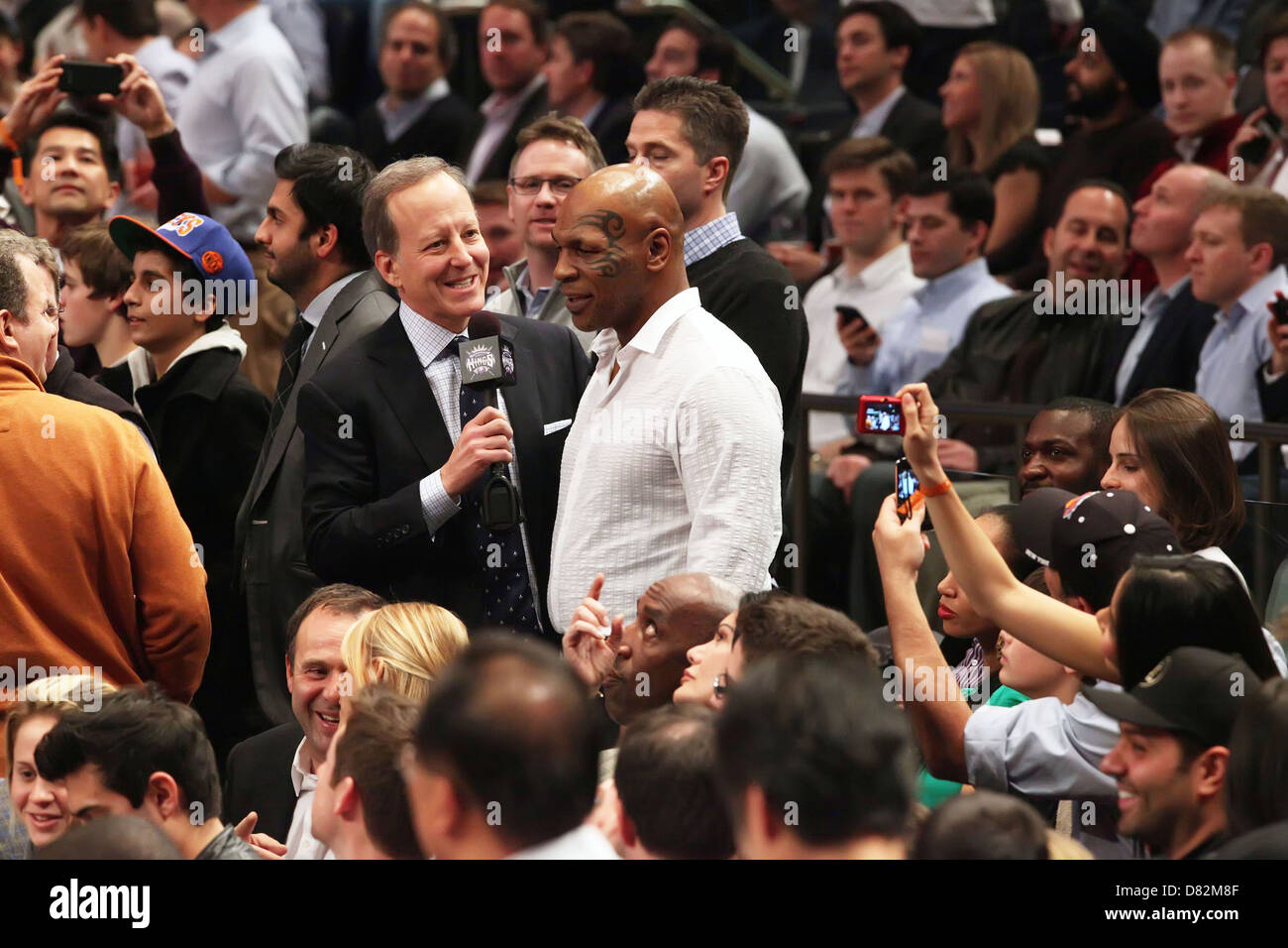 Mike Tyson New York Knicks Vs Sacramento Kings at Madison Square Garden New York City, USA - 15.02.12 Stock Photo