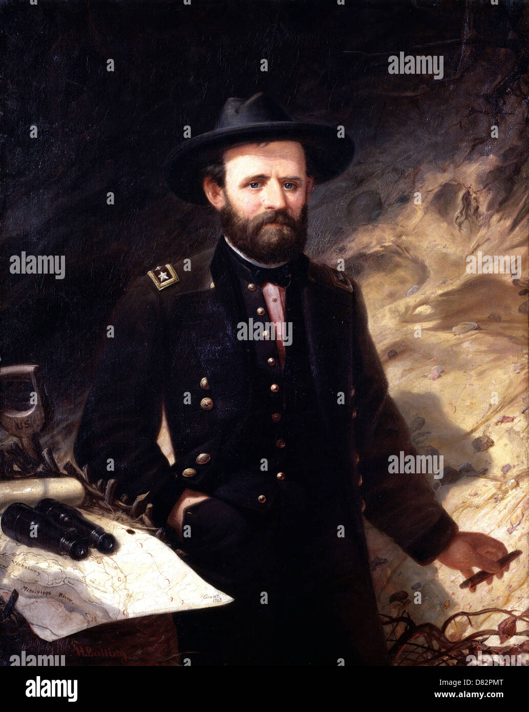 Ole Peter Hansen Balling, Ulysses S. Grant 1865 Oil on canvas. National Portrait Gallery, Washington, Smithsonian Institution Stock Photo