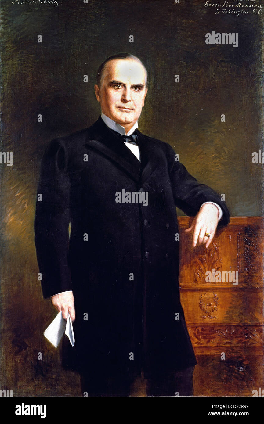August Benziger, William McKinley 1897 Oil on canvas. National Portrait Gallery, Washington, D.C. Stock Photo