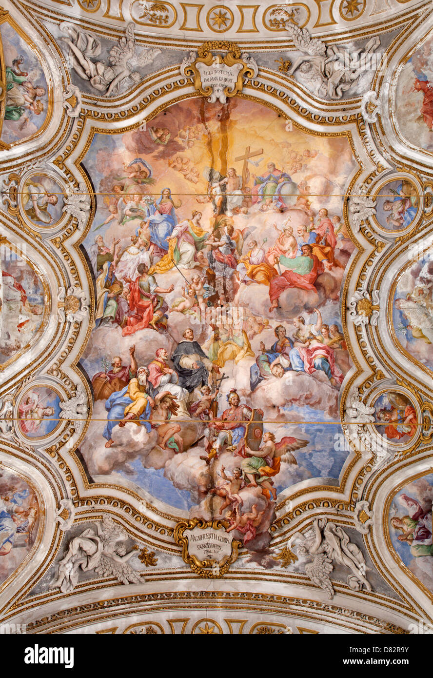 PALERMO - APRIL 8: Fresco Il trionfo di Santa Caterina Stock Photo