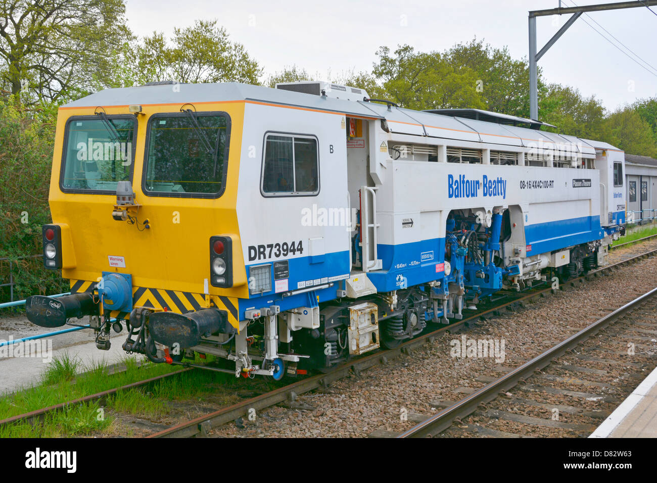Railway track maintenance machine manufactured by Plasser & Theurer