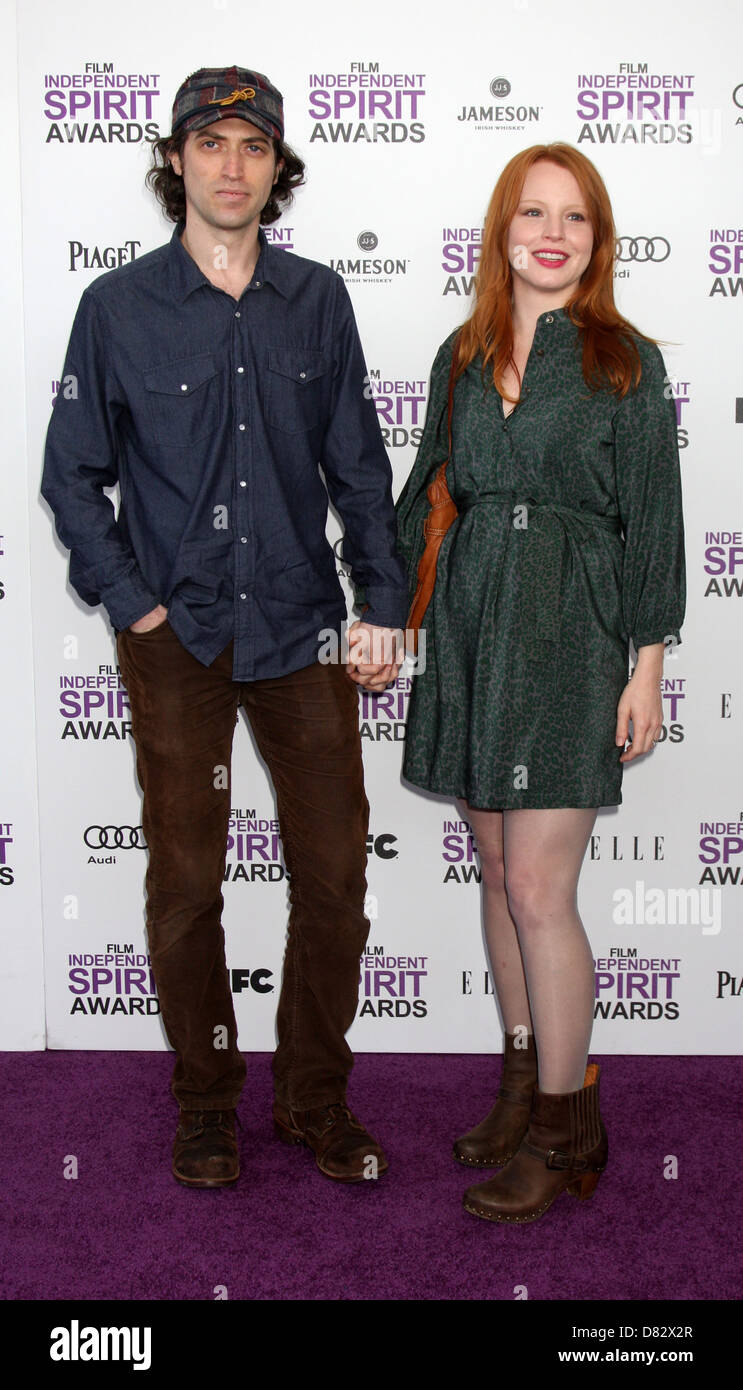 Lauren Ambrose and Guest 27th Annual Independent Spirit Awards at Santa Monica Beach - Arrivals Los Angeles, California - Stock Photo
