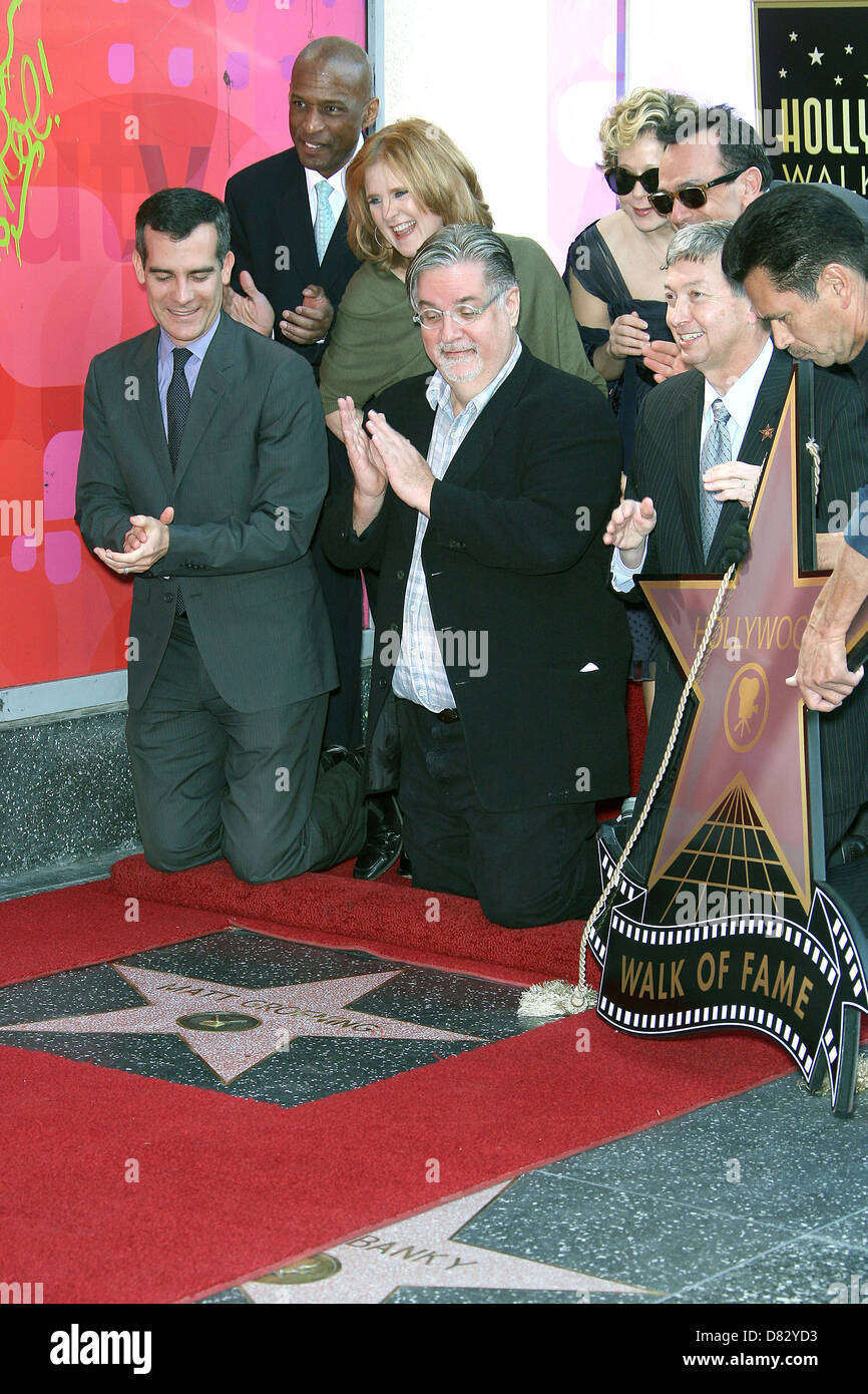Creator of 'The Simpsons' Matt Groening receives a Star on the Hollywood Walk of Fame. Los Angeles, California - 14.02.12 Stock Photo