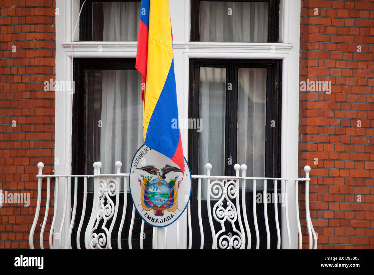 Julian Assange, Ecuador Embassy  Stock Photo