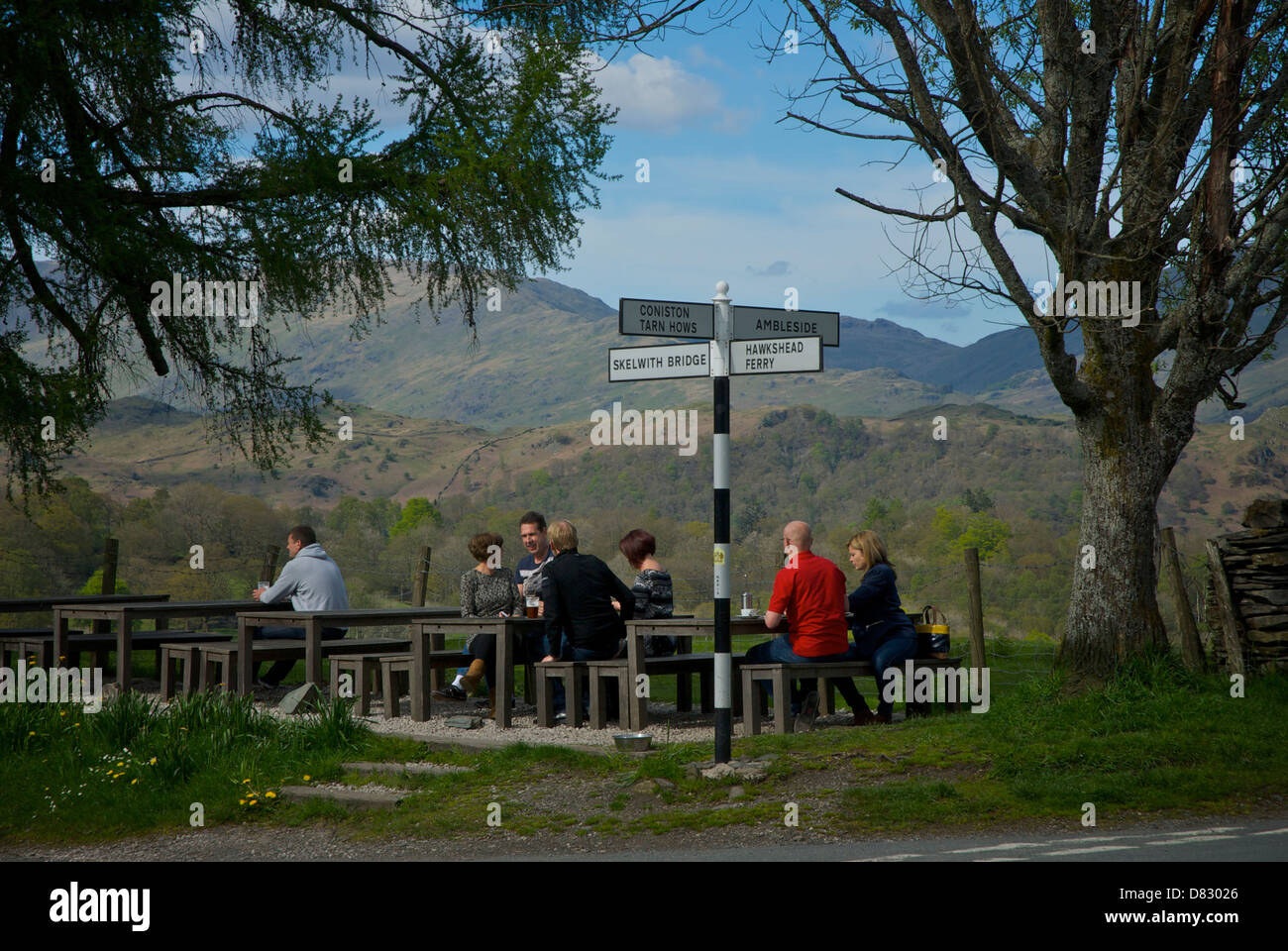 Group Of People Enjoying Drink And The View Outside The Drunken Stock Photo Alamy