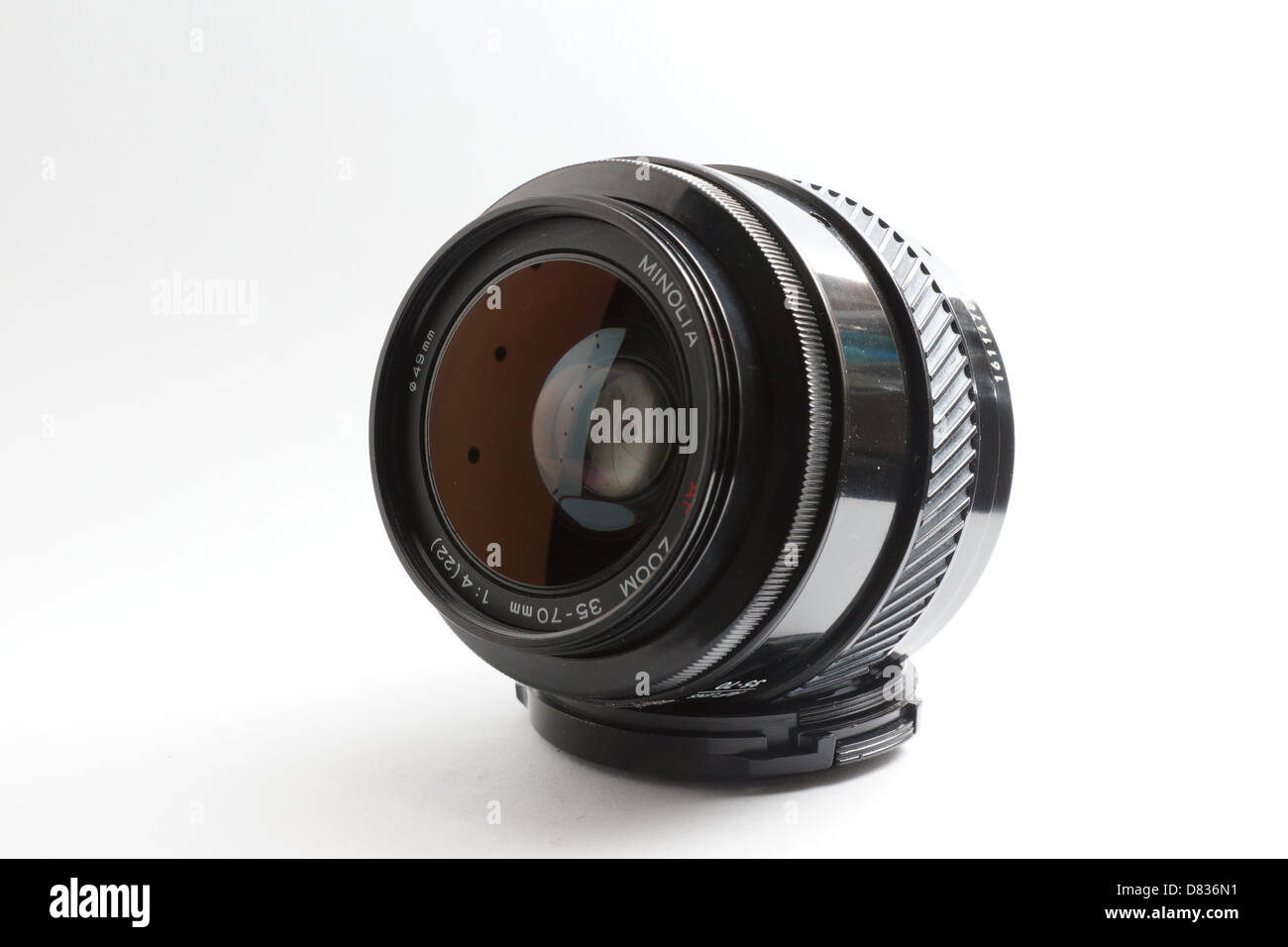 Camera lens for Minolta Maxxum, 35-70mm f4 zoom Stock Photo