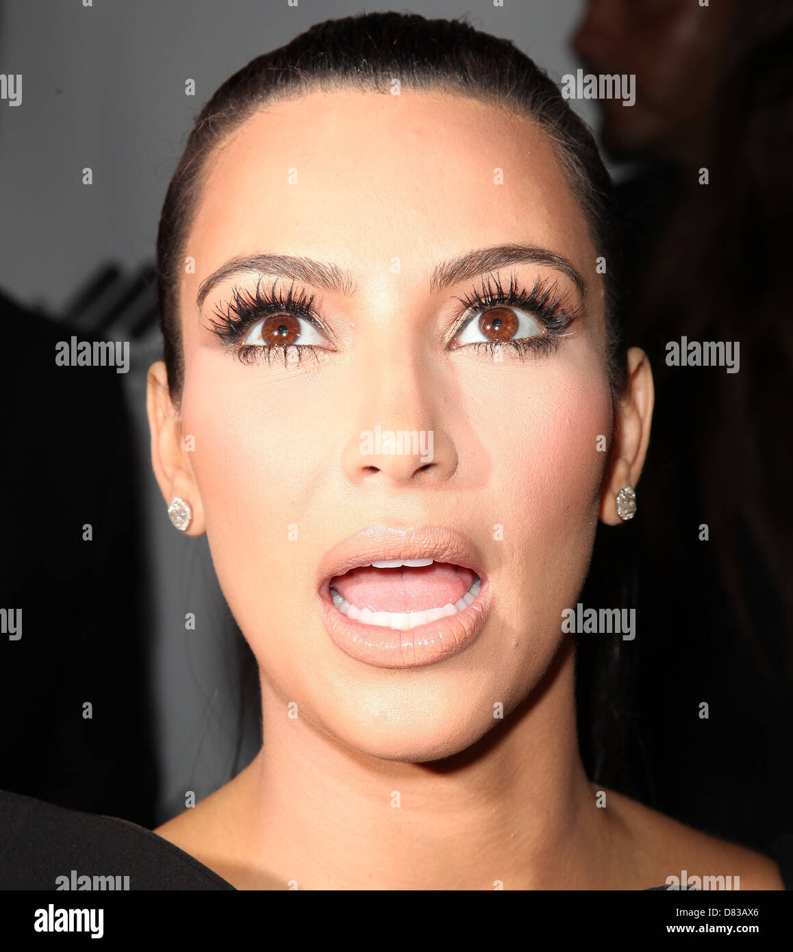 Kim kardashian mouth open