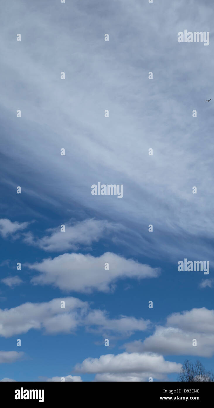 Beautiful blue sky and white clouds Stock Photo