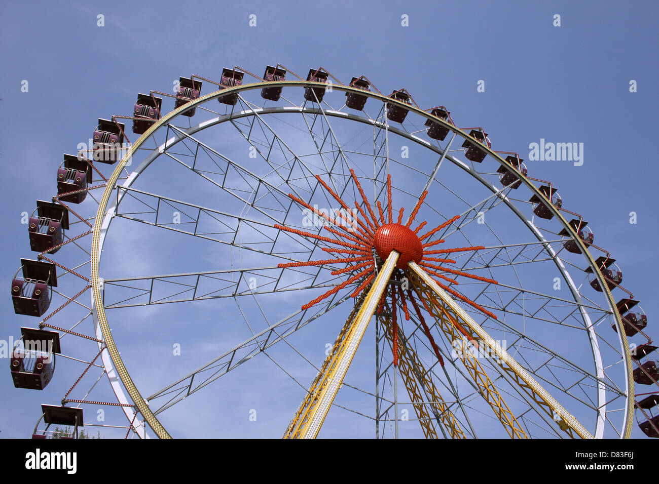 big wheel over blue sky Stock Photo