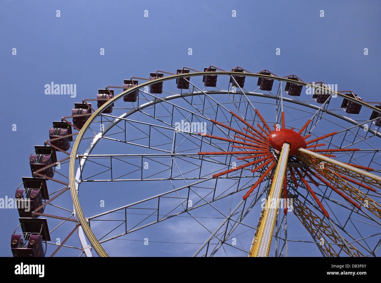big wheel over blue sky Stock Photo