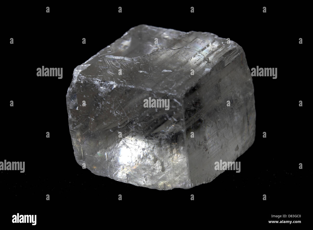 Single Clear Quartz Crystal Stock Photo