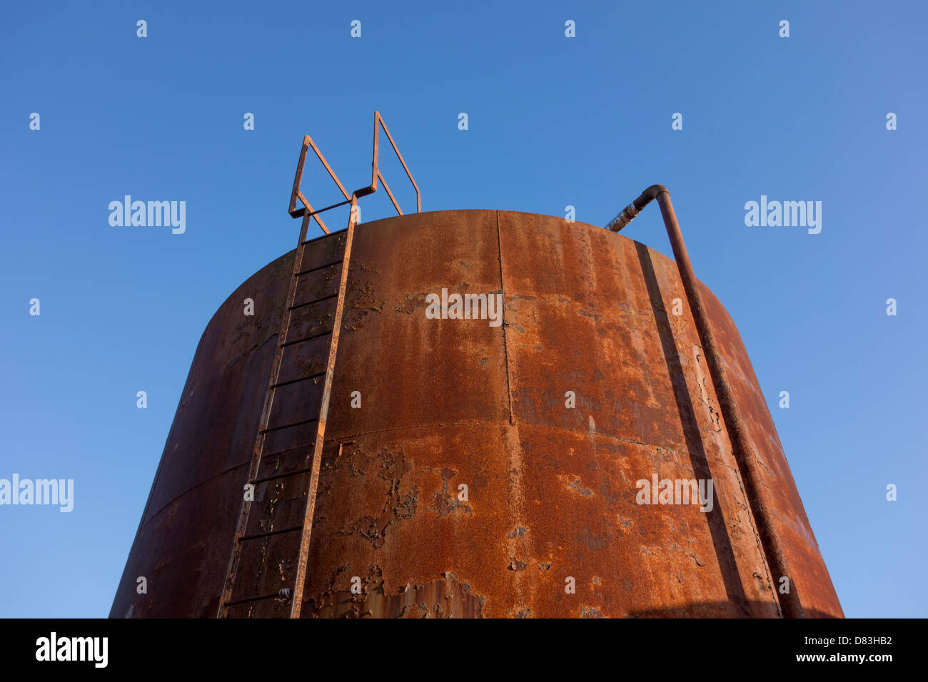 Old rusty water storage tank Stock Photo Alamy