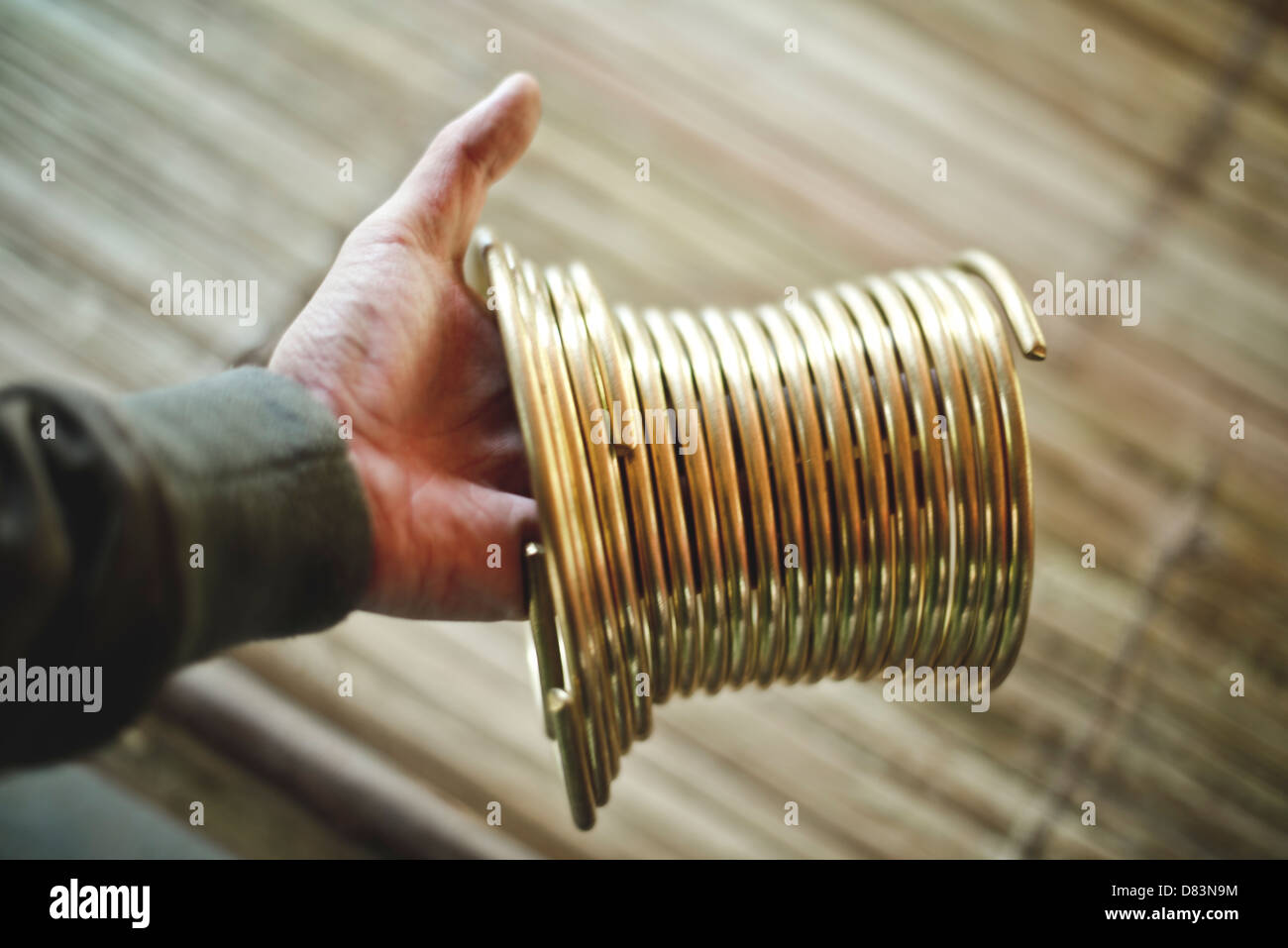 Women of the Kayan, Long Neck, wear these brass coils Stock Photo Alamy