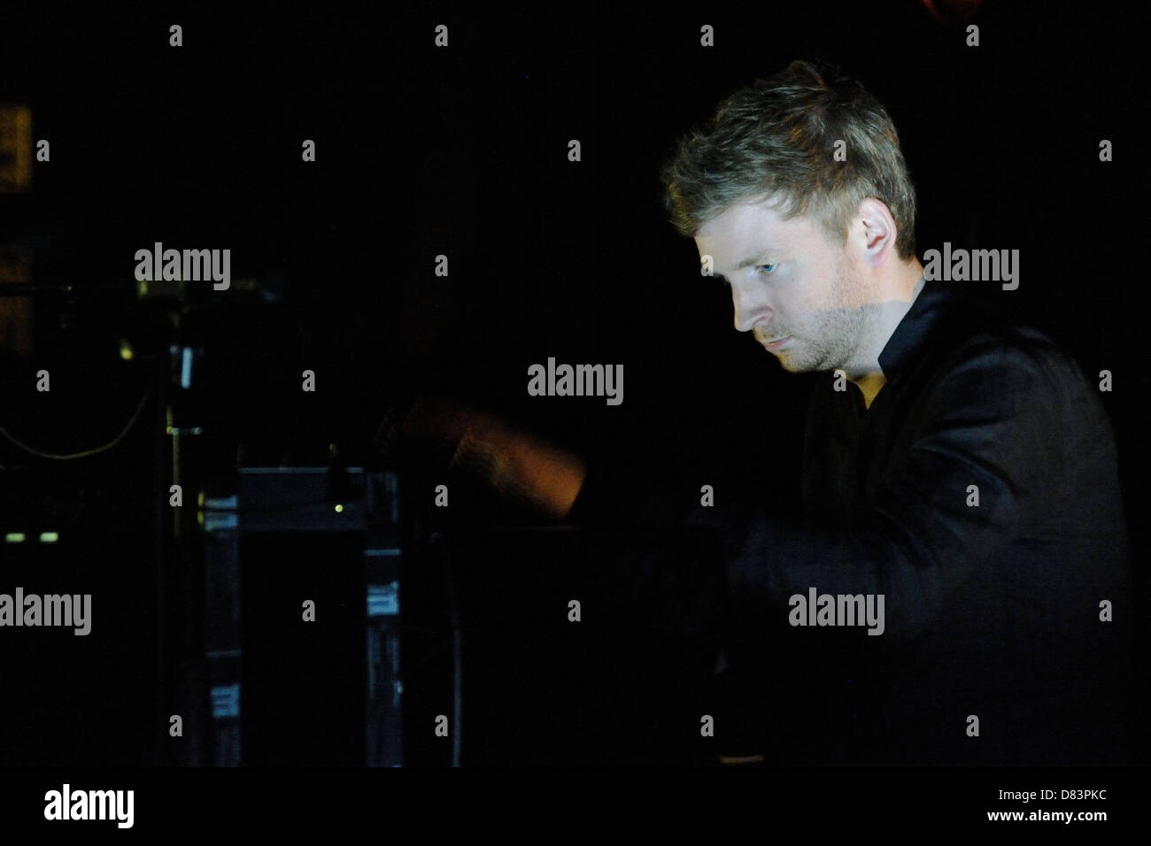 Olafur Arnalds plays at Evangelical Church of Rome for C(h)orde Festival 2013. Stock Photo