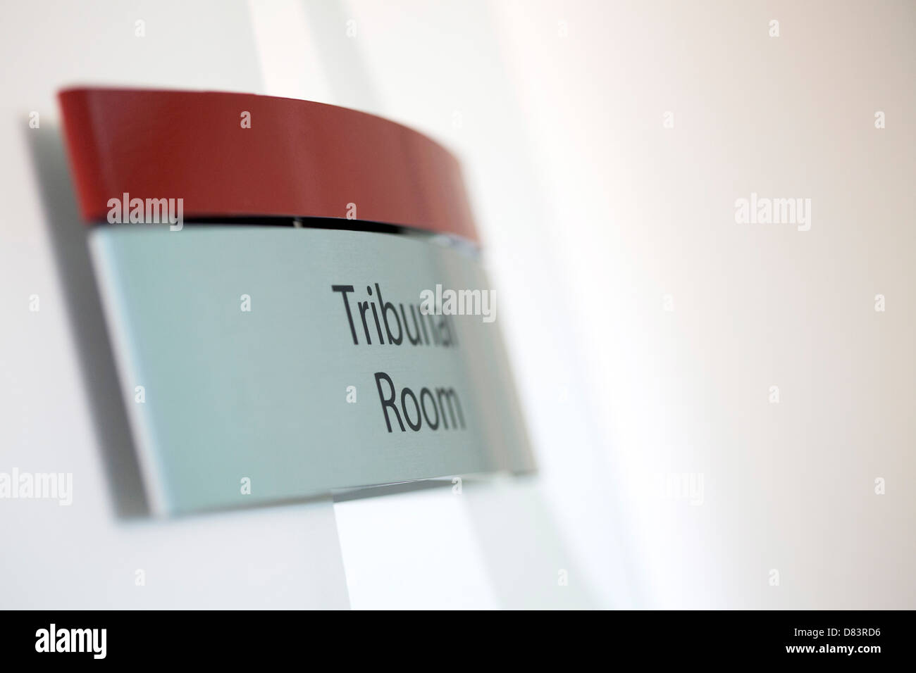 Nameplates On Office Doors Showing Use Of Room Stock Photo