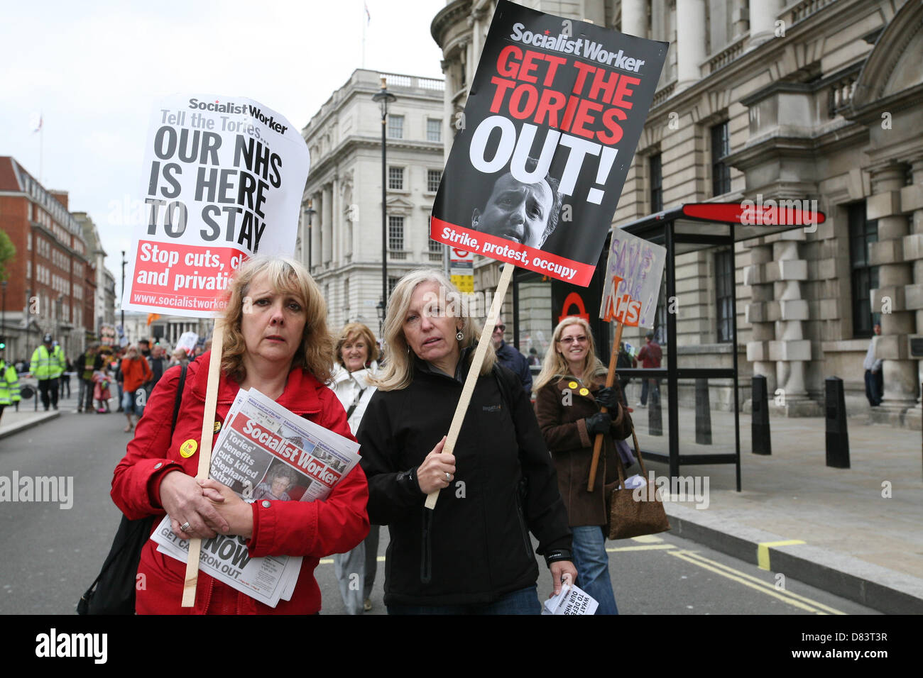 London, UK. 18th May 2013. Thousands march to Downing Street to protest cuts in the NHS  Credit:  Mario Mitsis / Alamy Live News Stock Photo