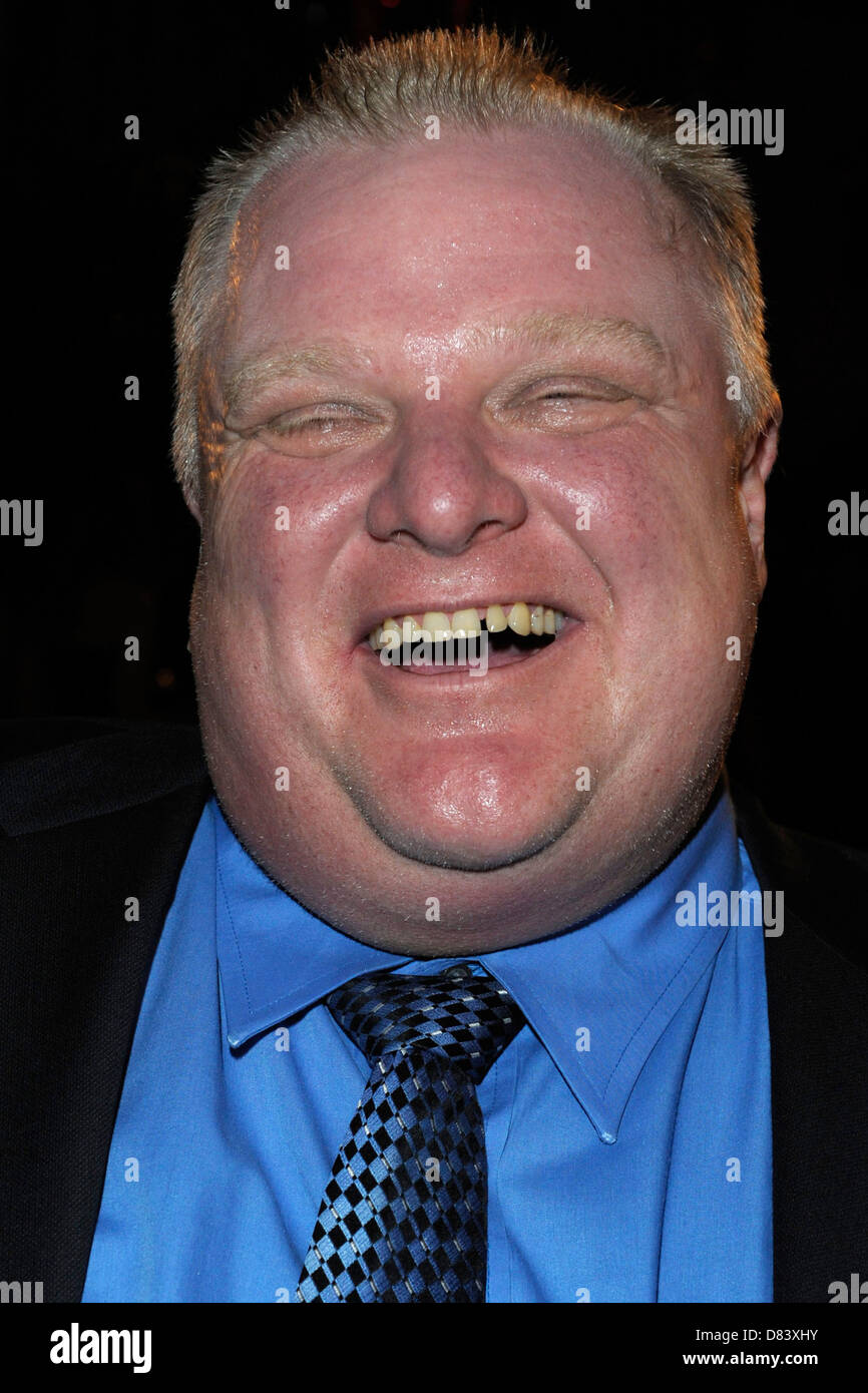 Candid headshots of Toronto's Mayor Rob Ford while attending the Catwalk Cure on February 24, 2011 in Toronto. Stock Photo