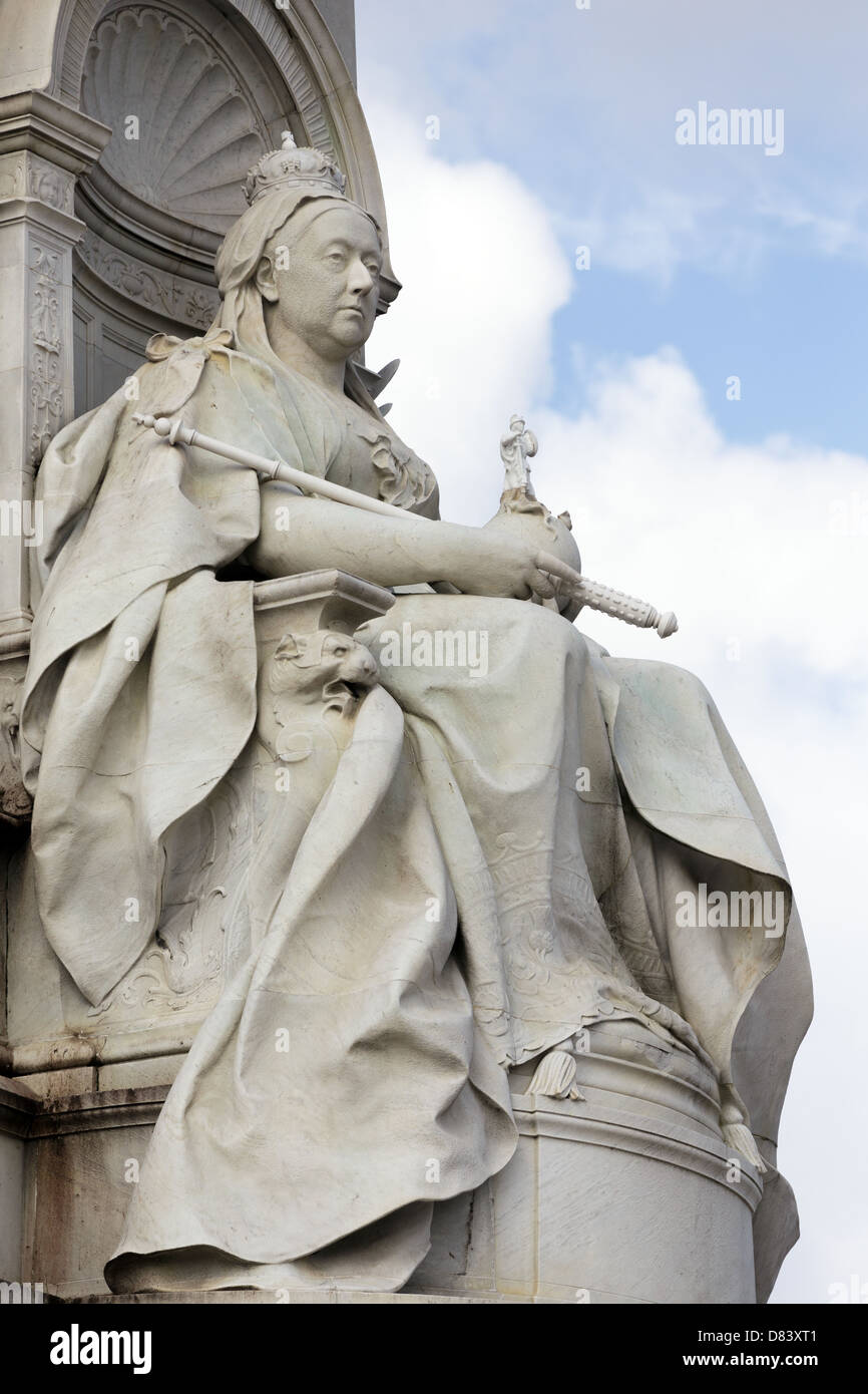 The queen Victoria Memorial sculpture in London, created by Sir Thomas