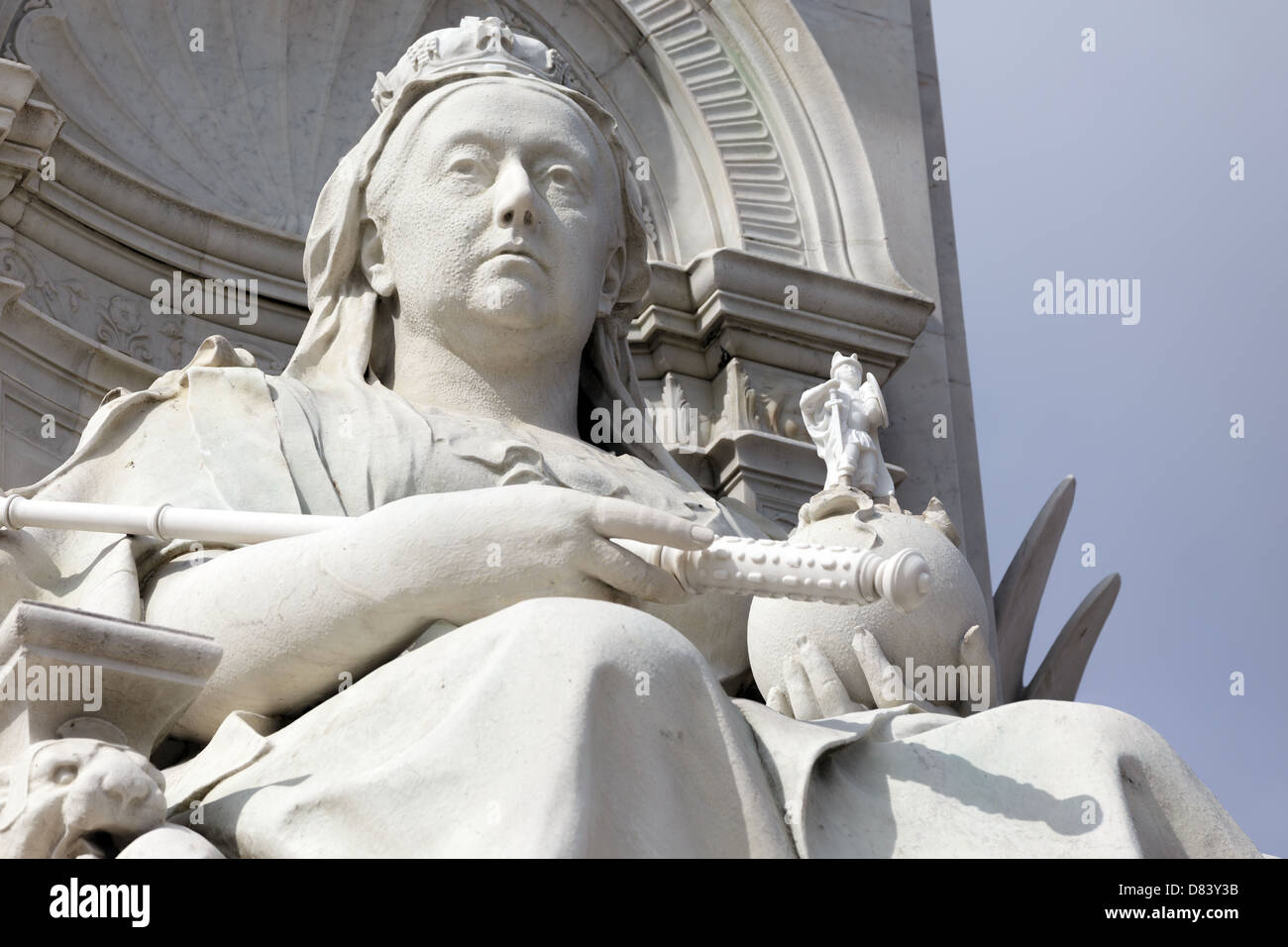 The queen Victoria Memorial sculpture in London, created by Sir Thomas