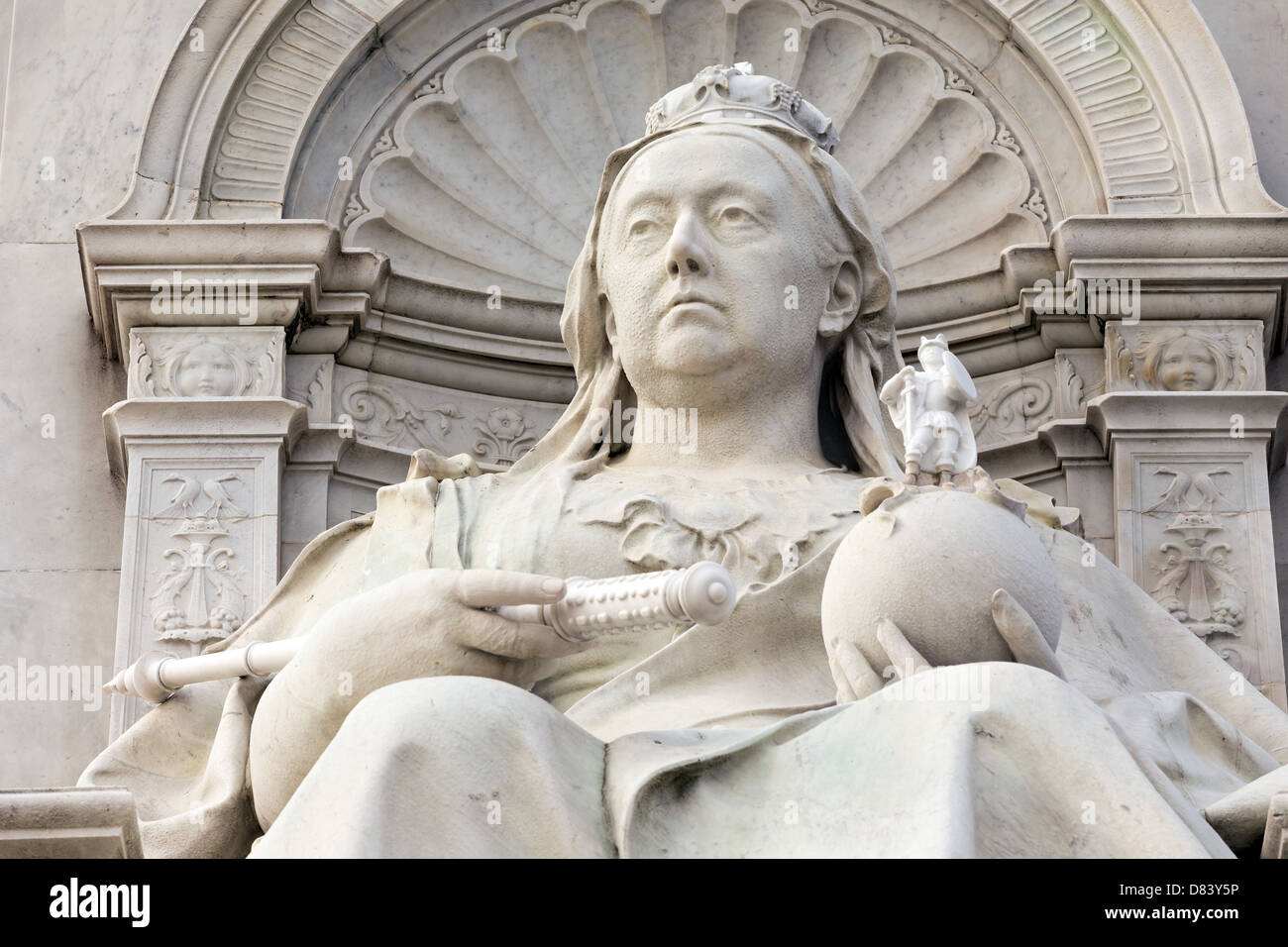 The queen Victoria Memorial sculpture in London, created by Sir Thomas