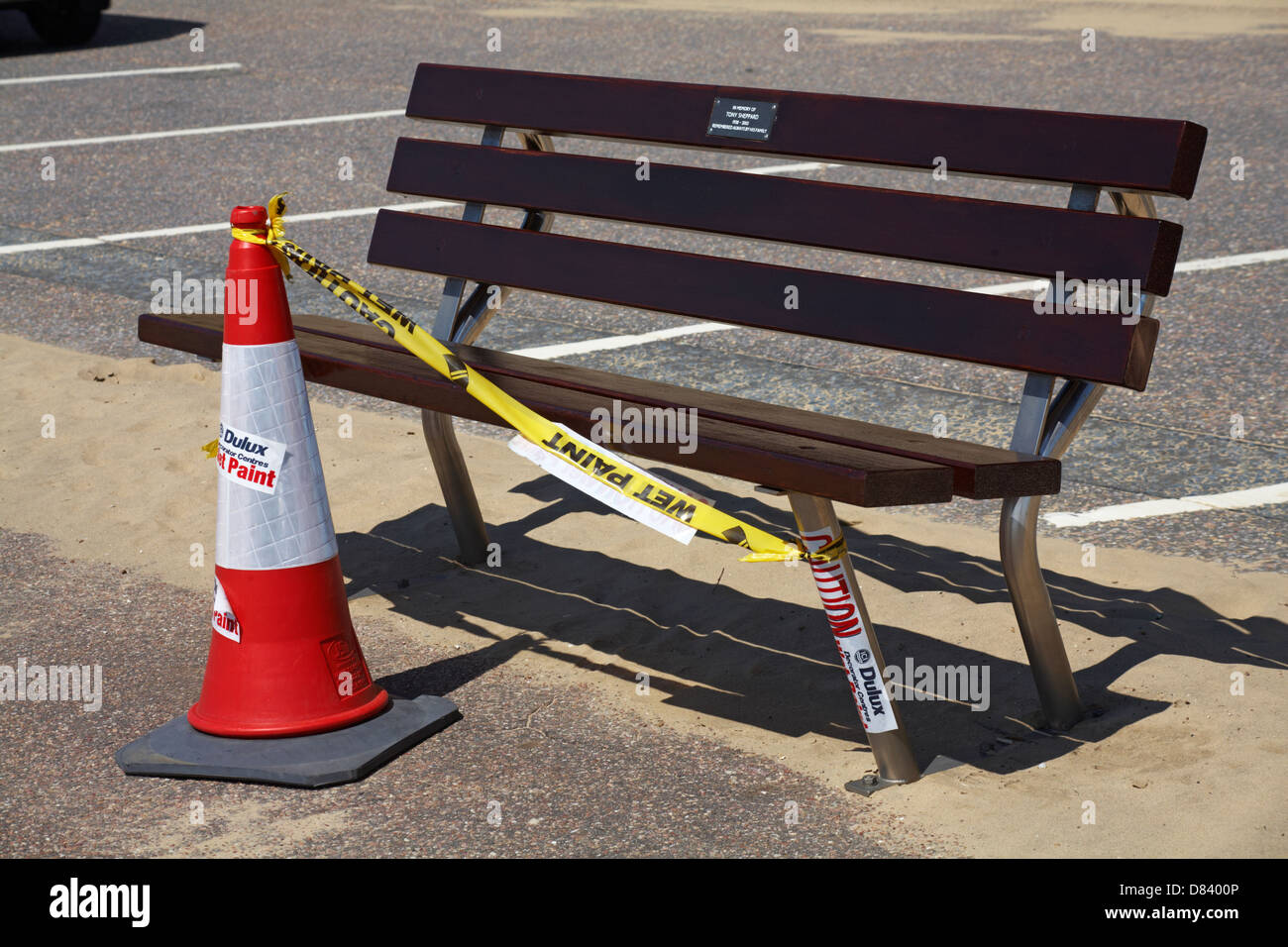 Caution wet paint tape cone hires stock photography and images Alamy