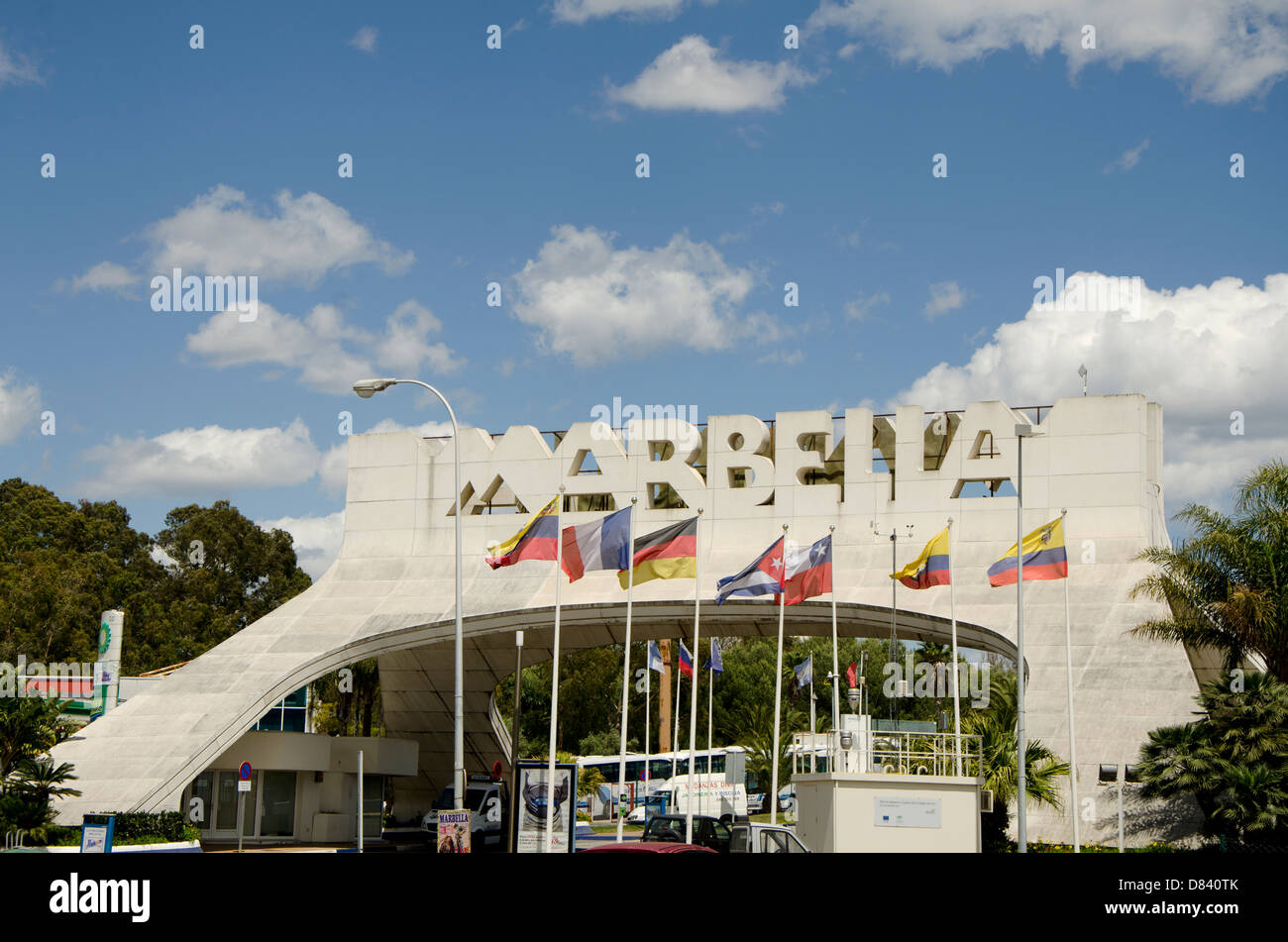 Marbella Entrance arch, Marbella, Costa del Sol, Malaga Province, Andalucia, Spain. Stock Photo