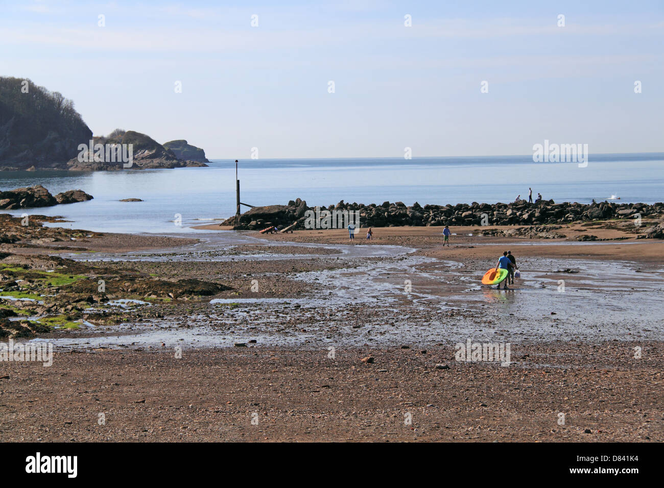 Combe Martin Bay low tide, Ilfracombe, Devon, England, Great Britain