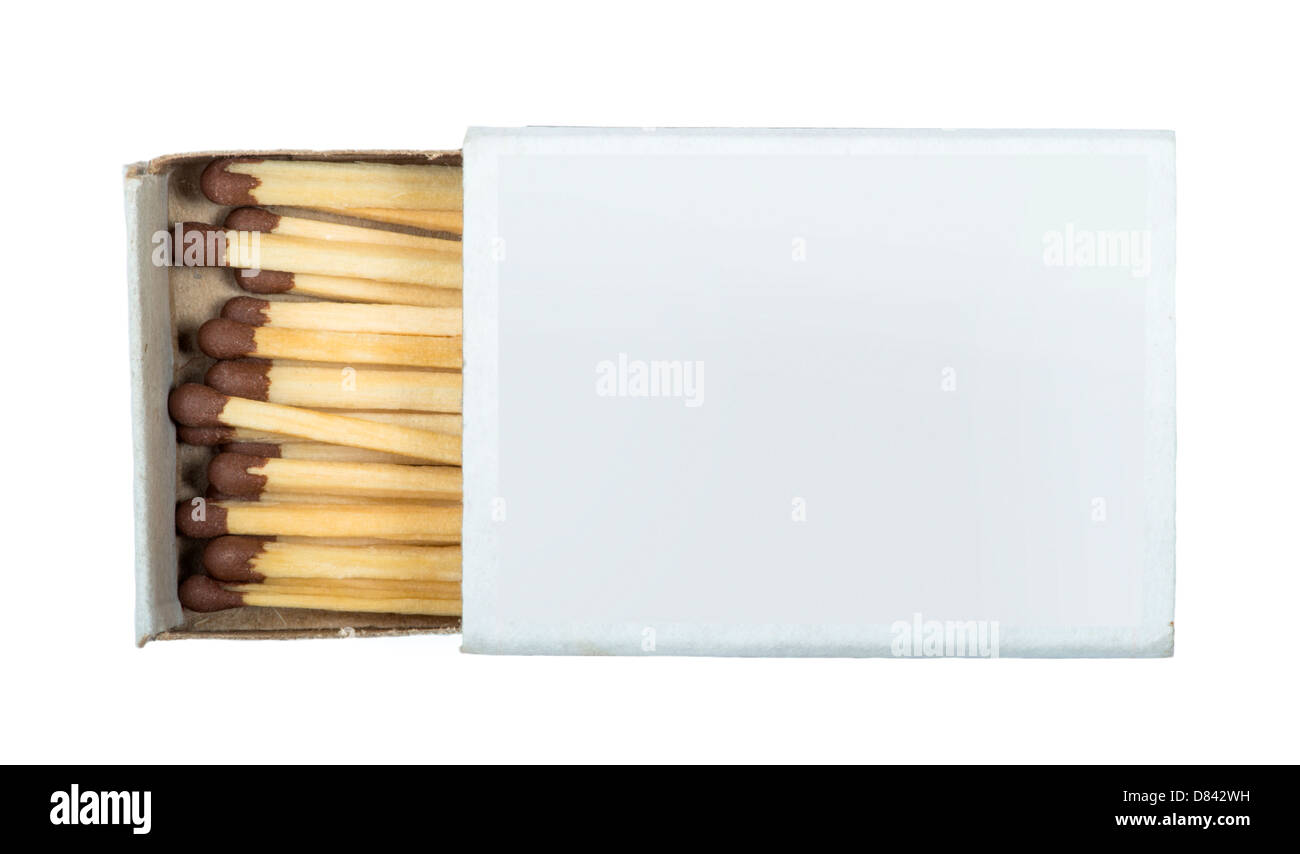 White isolated matches and matchsticks. Studo shot Stock Photo