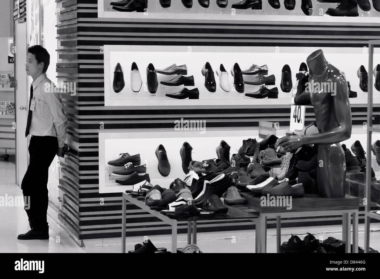 shoe department in the mall