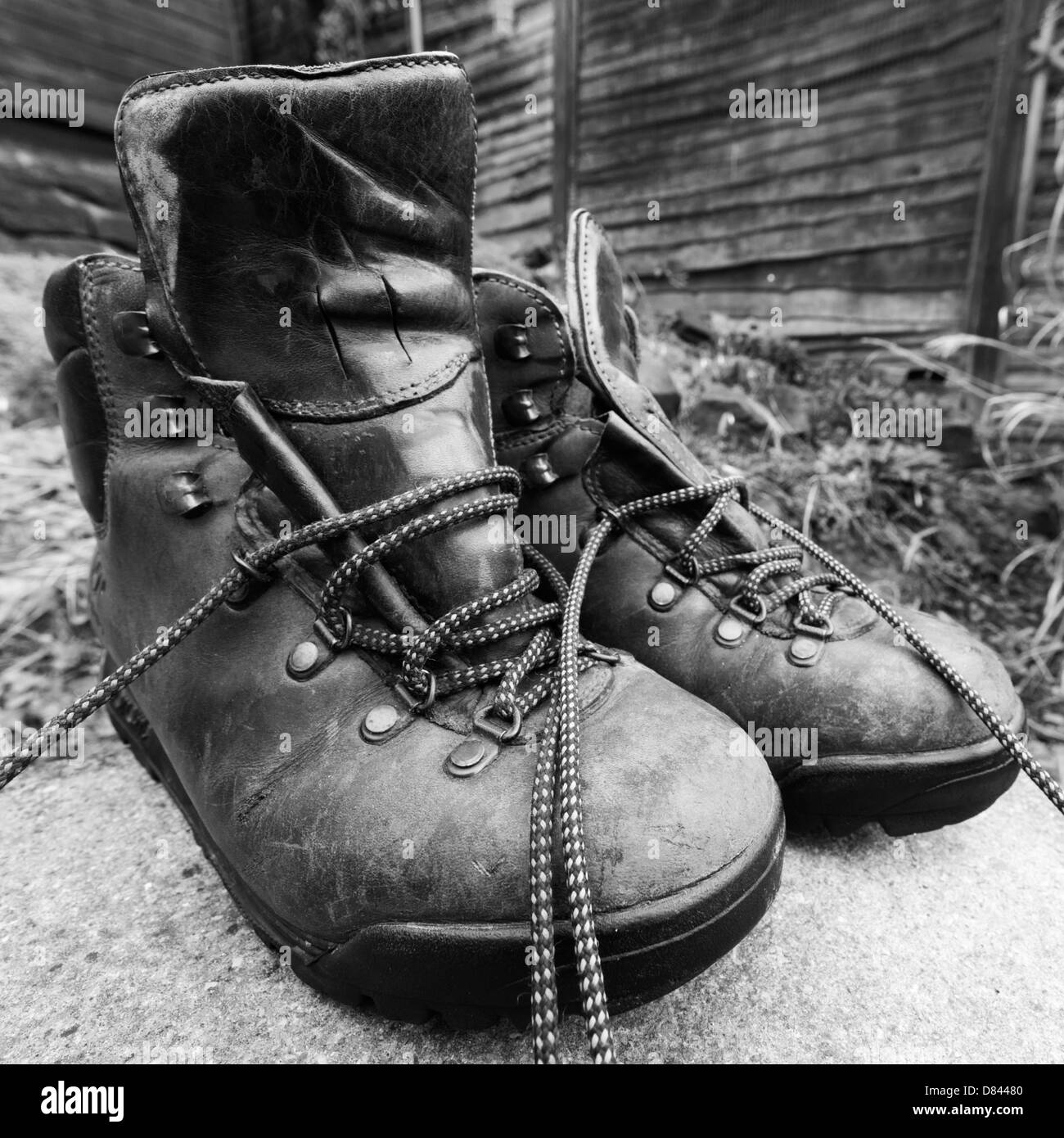 Leather walking boots hires stock photography and images Alamy